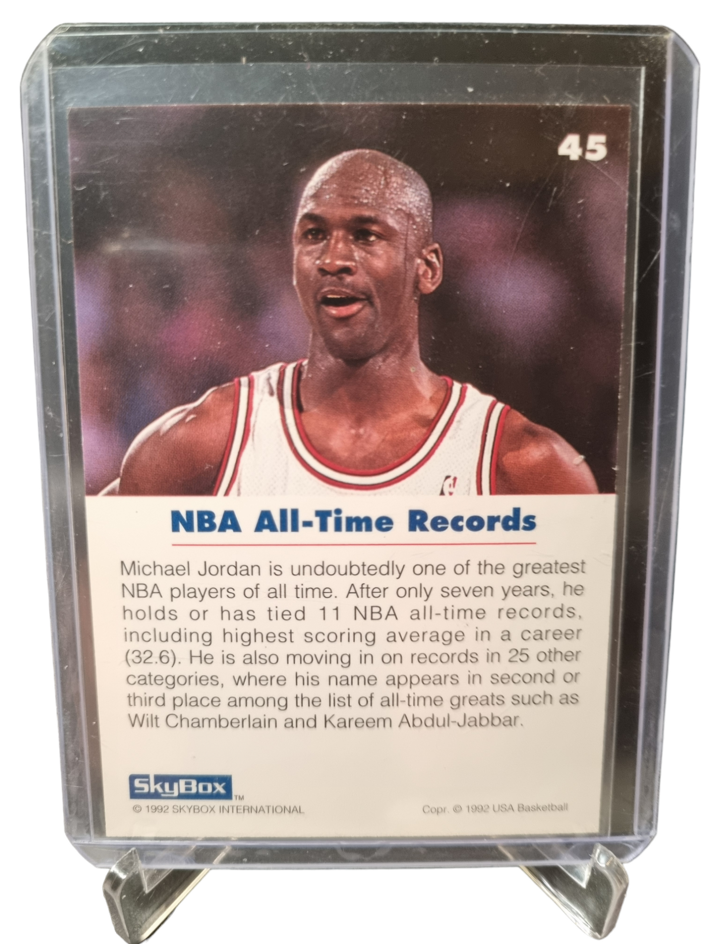 1992 Skybox #45 Michael Jordan USA Basketball NBA All-Time Record