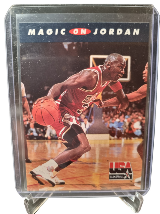 1992 Skybox #105 Michael Jordan USA Basketball Magic on Jordan