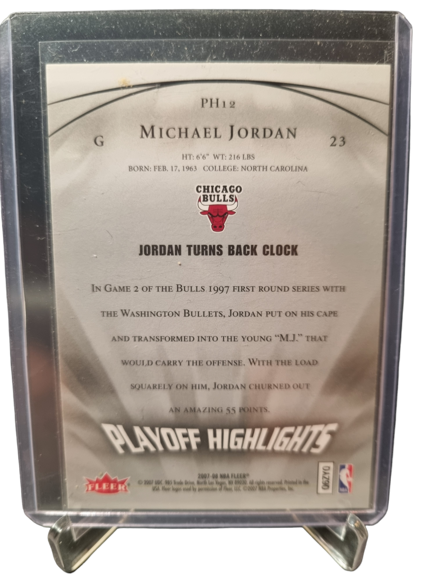 2007-08 Fleer #PH12 Michael Jordan Playoff Highlights