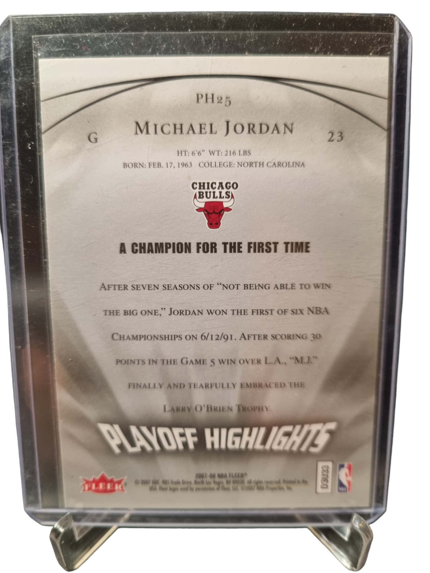 2007-08 Fleer #PH25 Michael Jordan Playoff Highlights