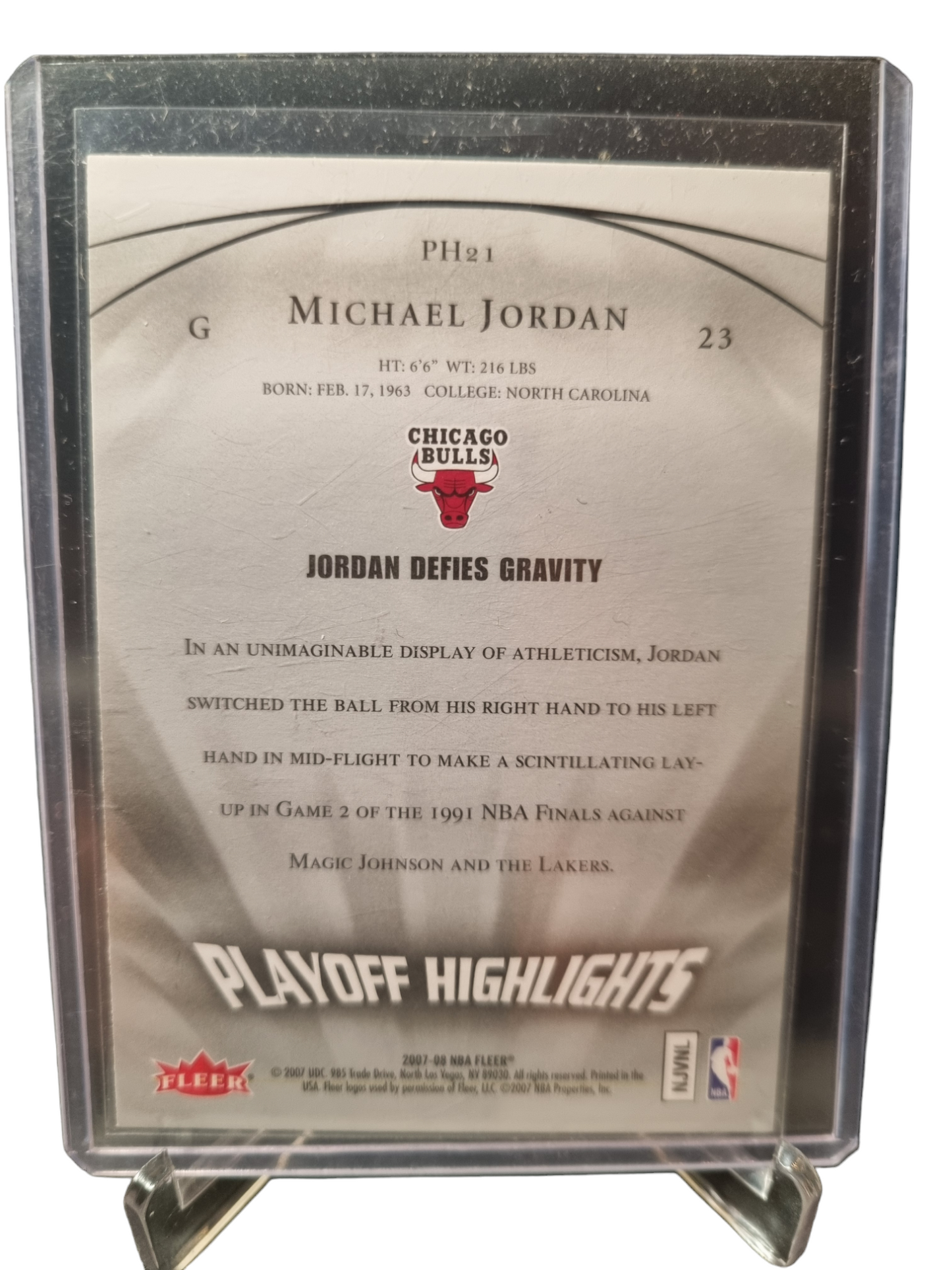 2007-08 Fleer #PH21 Michael Jordan Playoff Highlights