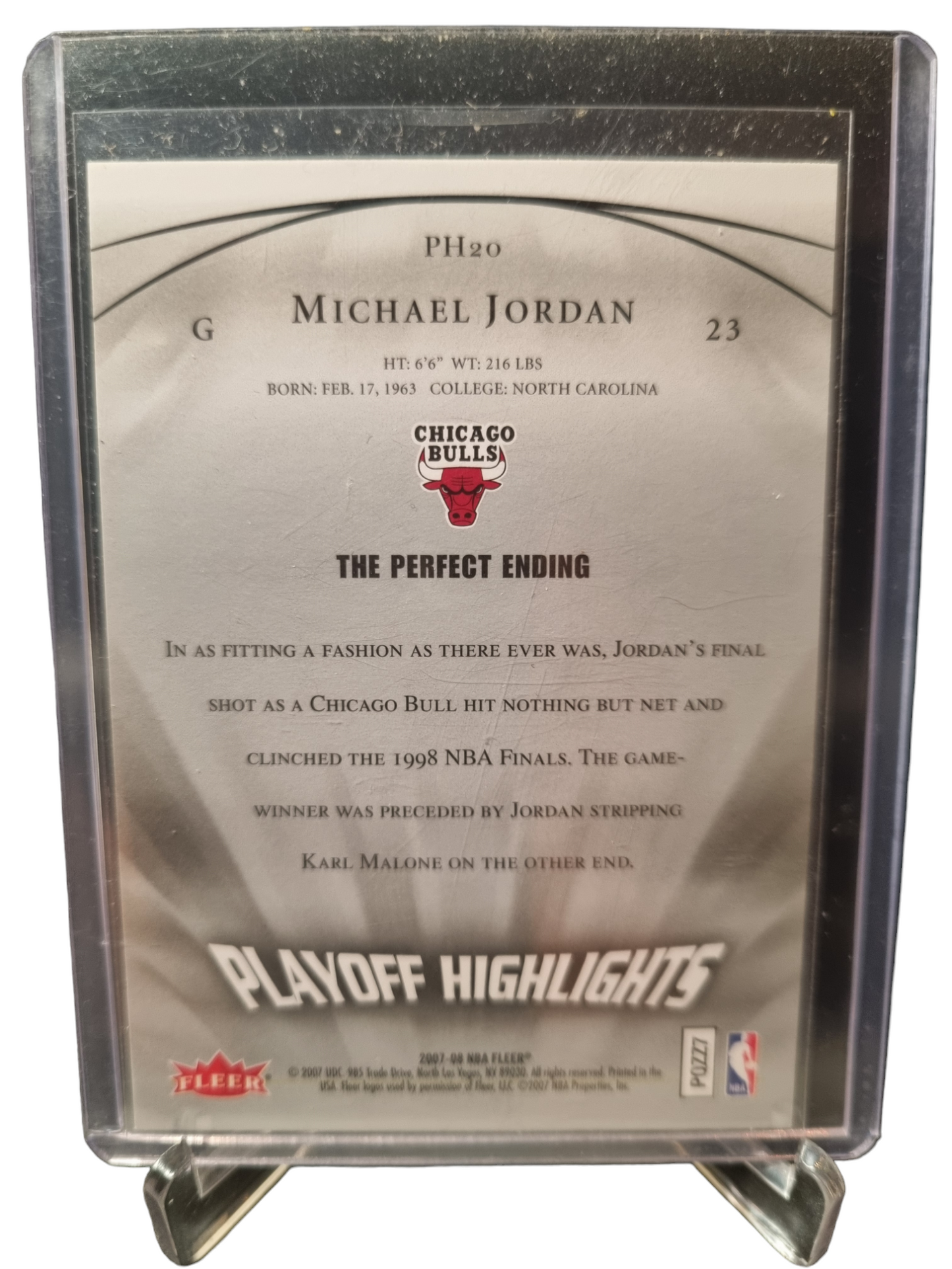 2007-08 Fleer #PH20 Michael Jordan Playoff Highlights