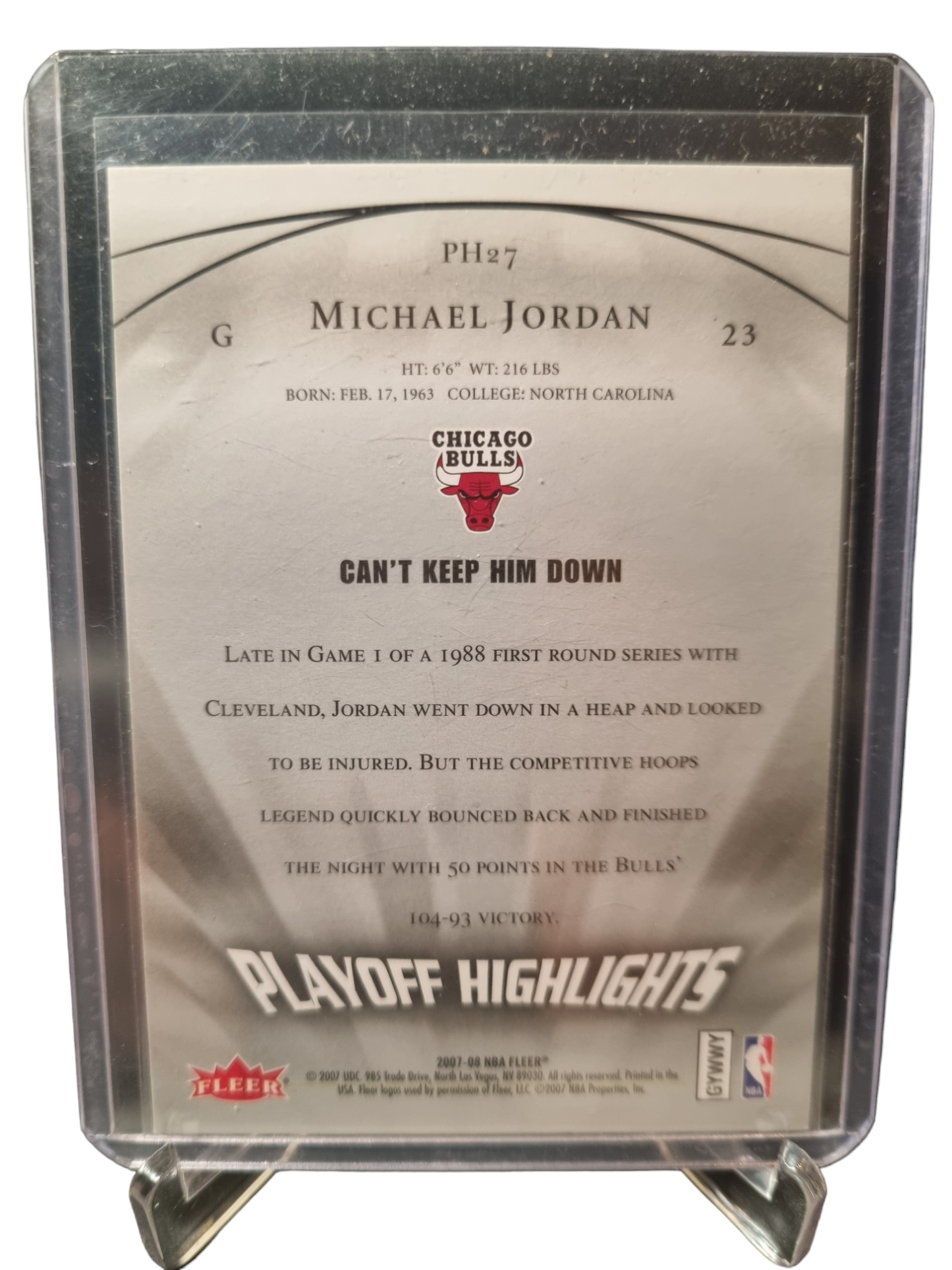 2007-08 Fleer #PH27 Michael Jordan Playoff Highlights