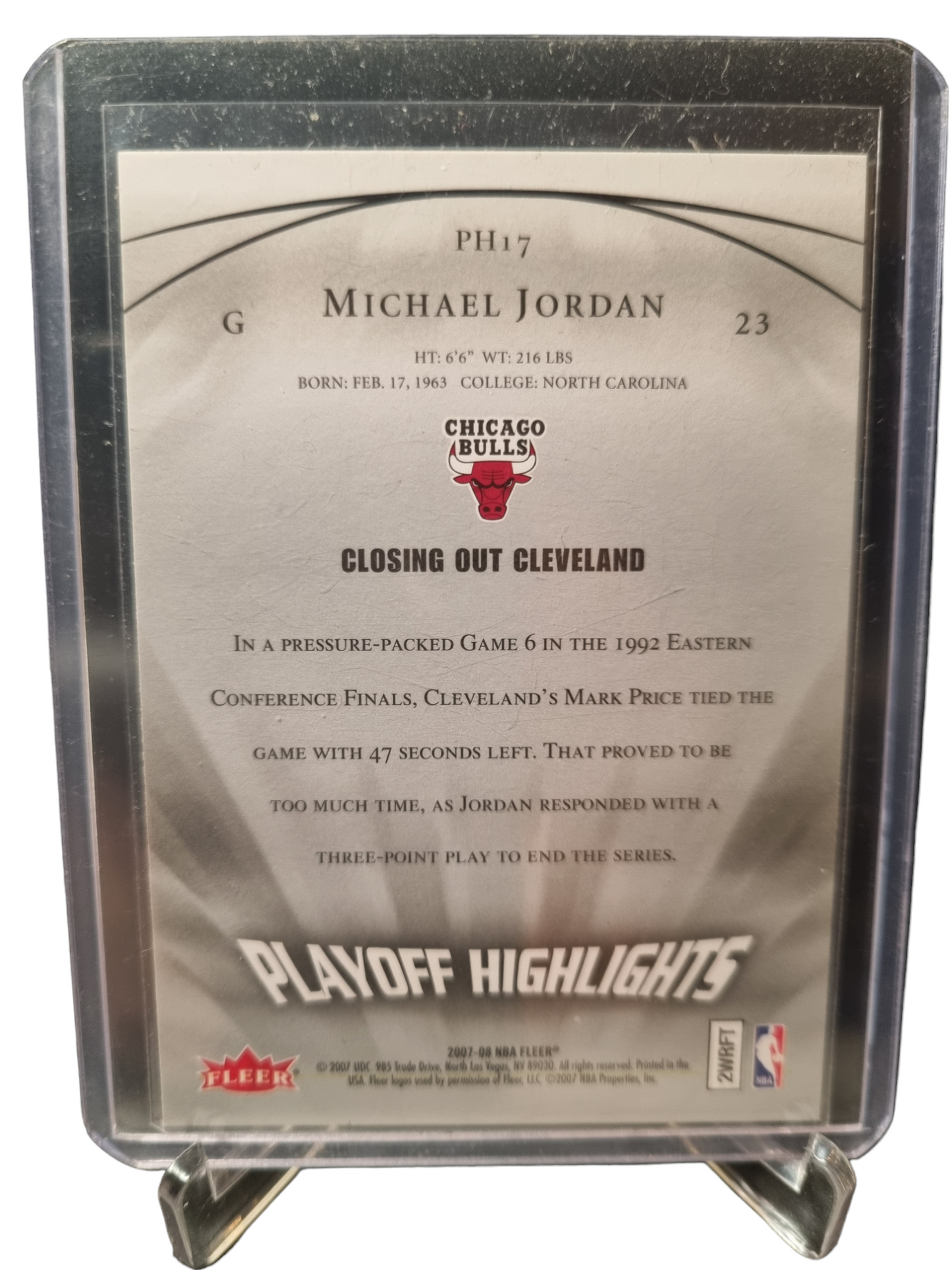 2007-08 Fleer #PH17 Michael Jordan Playoff Highlights