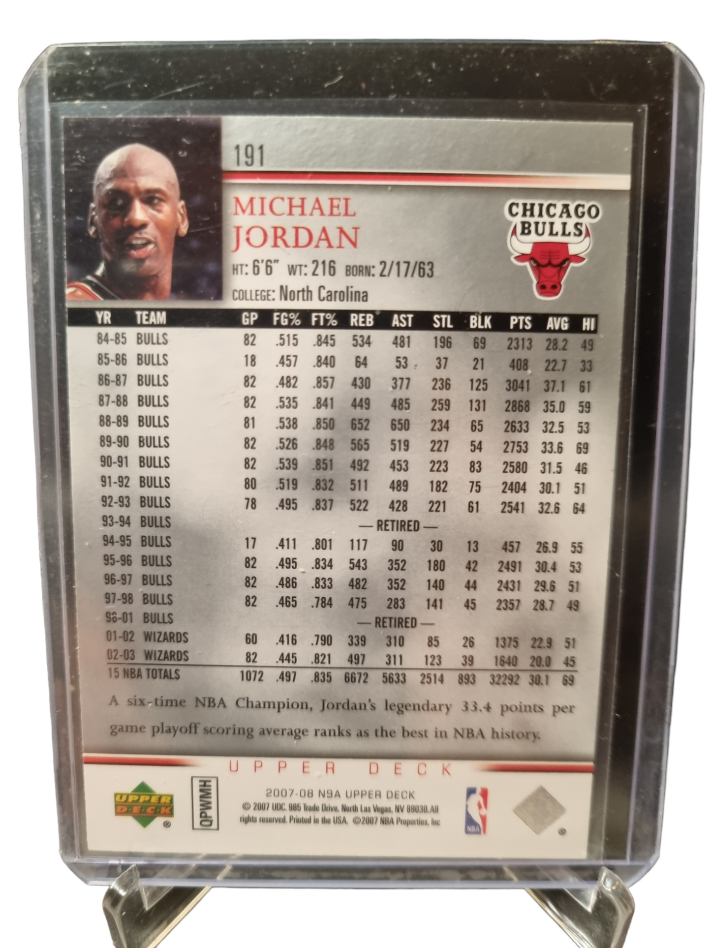 2007-08 Upper Deck #191 Michael Jordan