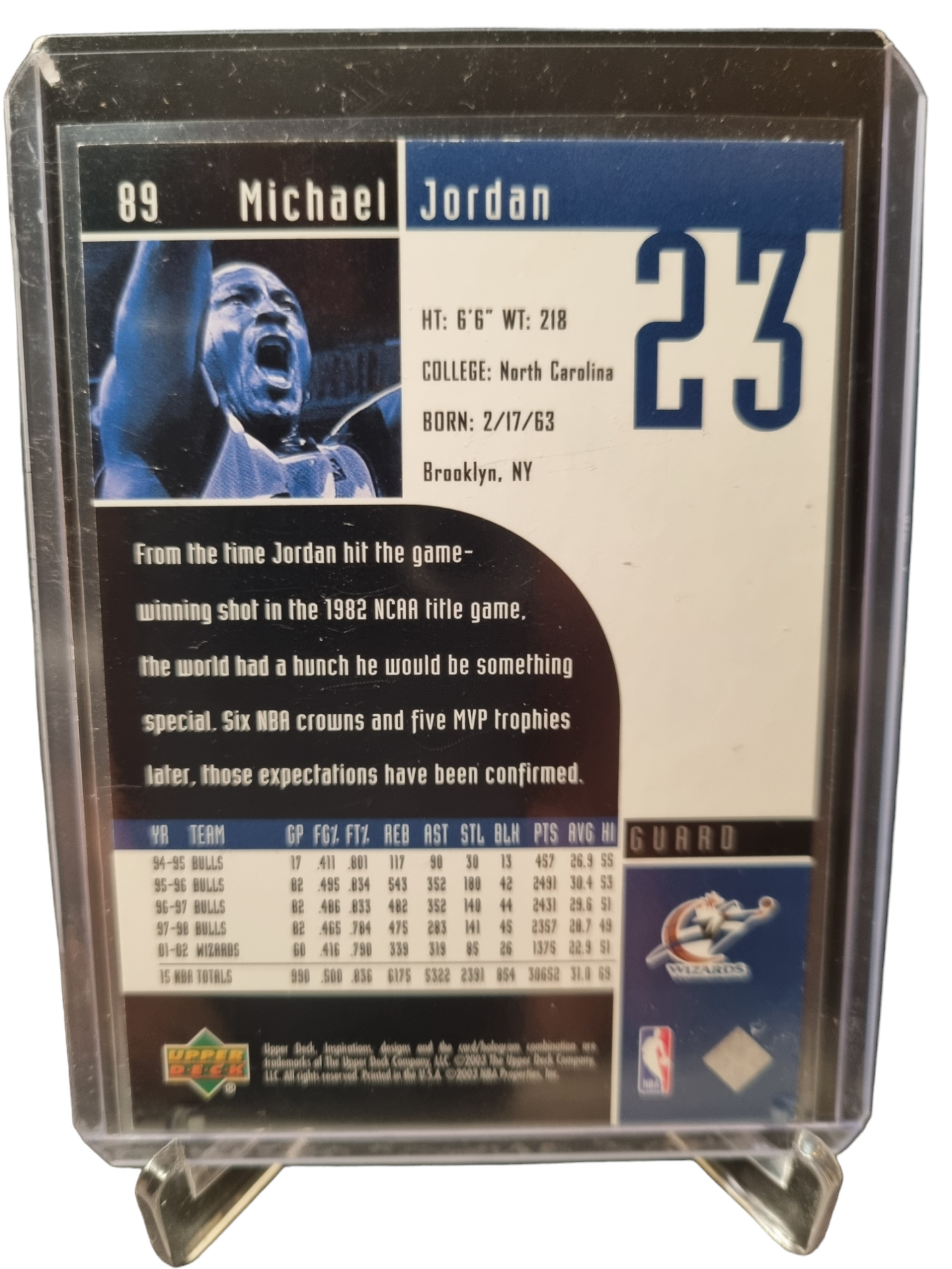 2003 Upper Deck #89 Michael Jordan Inspirations