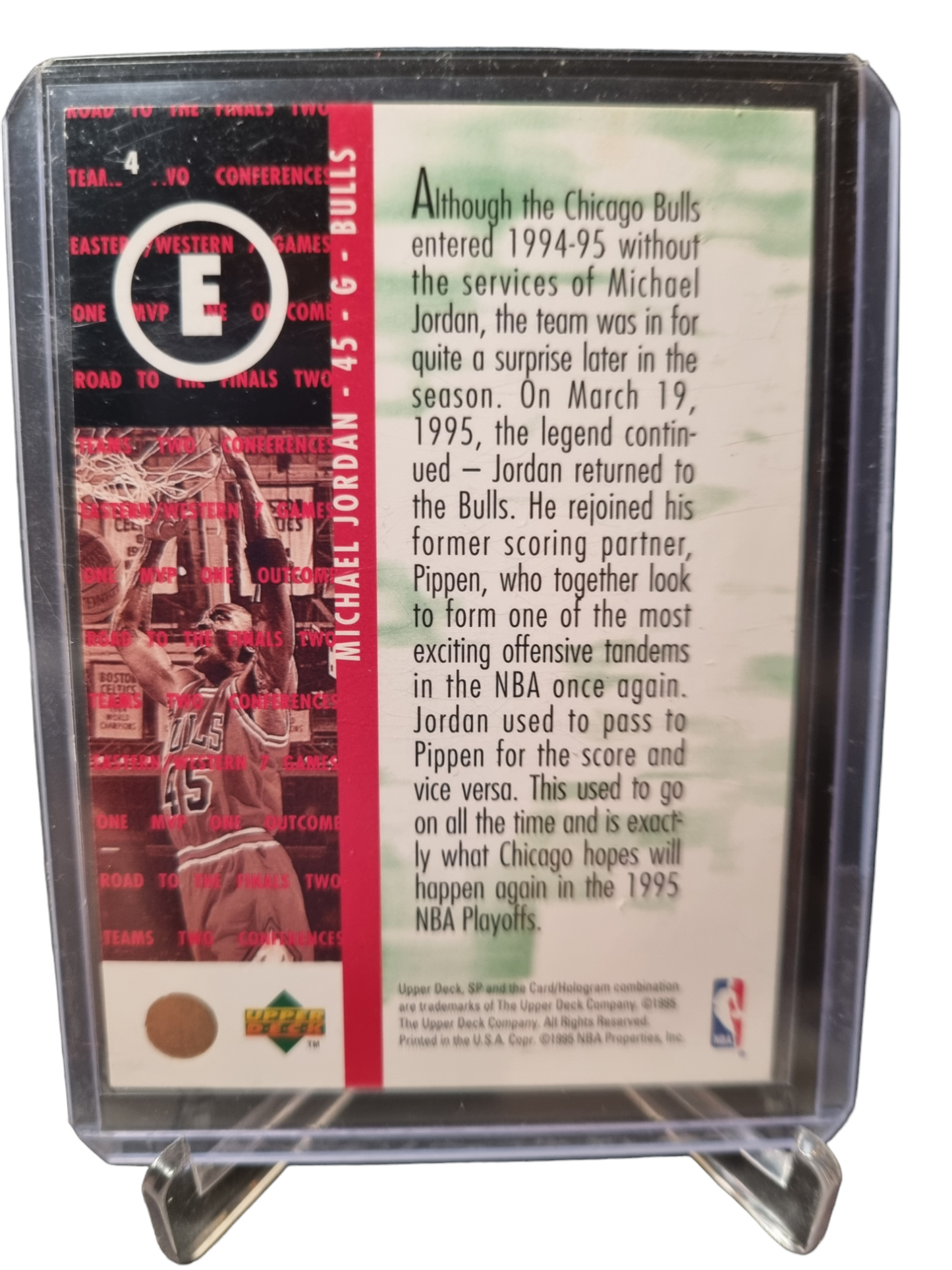 1995 Upper Deck #4 Michael Jordan SP Championship