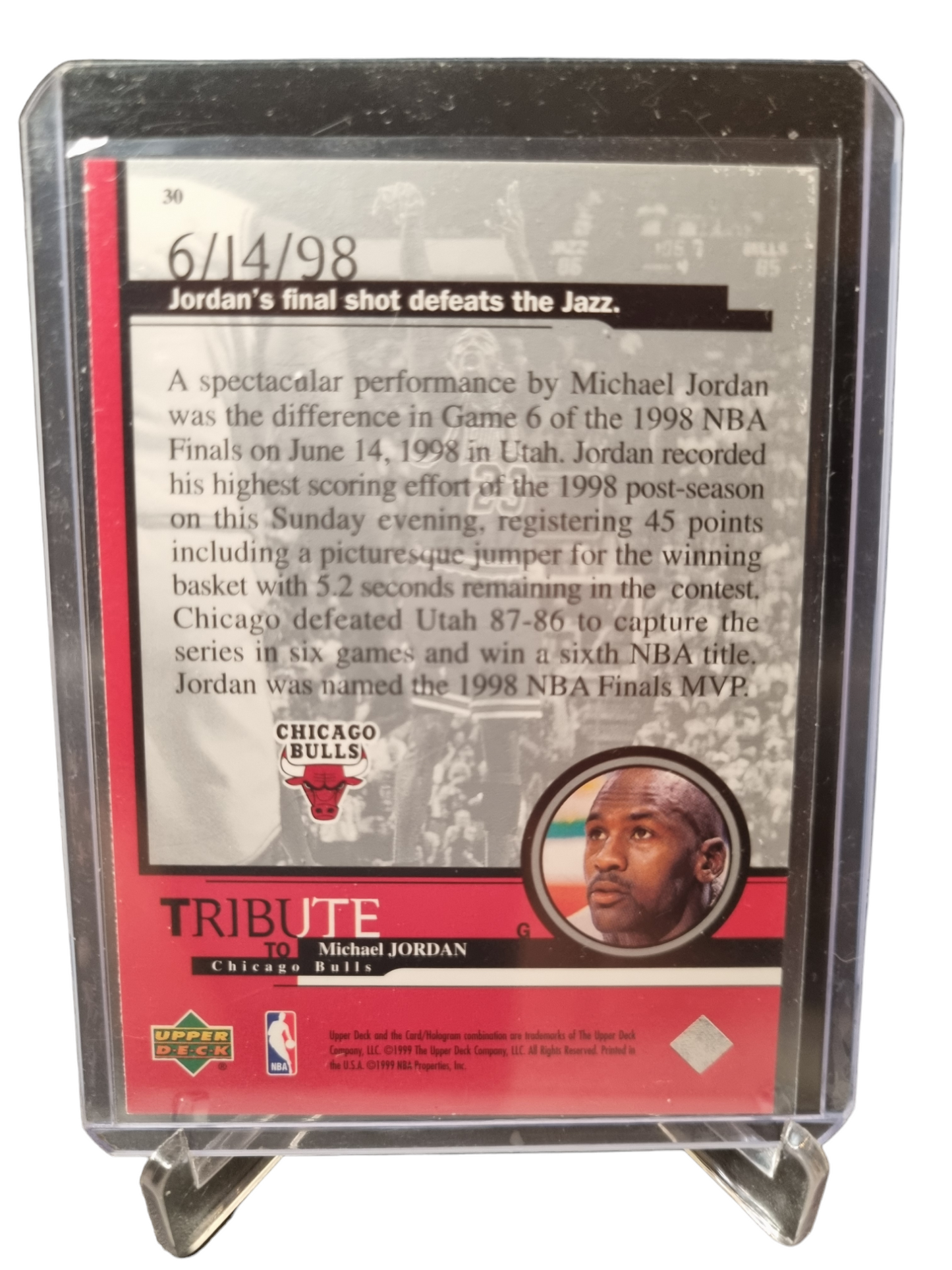 1999 Upper Deck #30 Michael Jordan Tribute