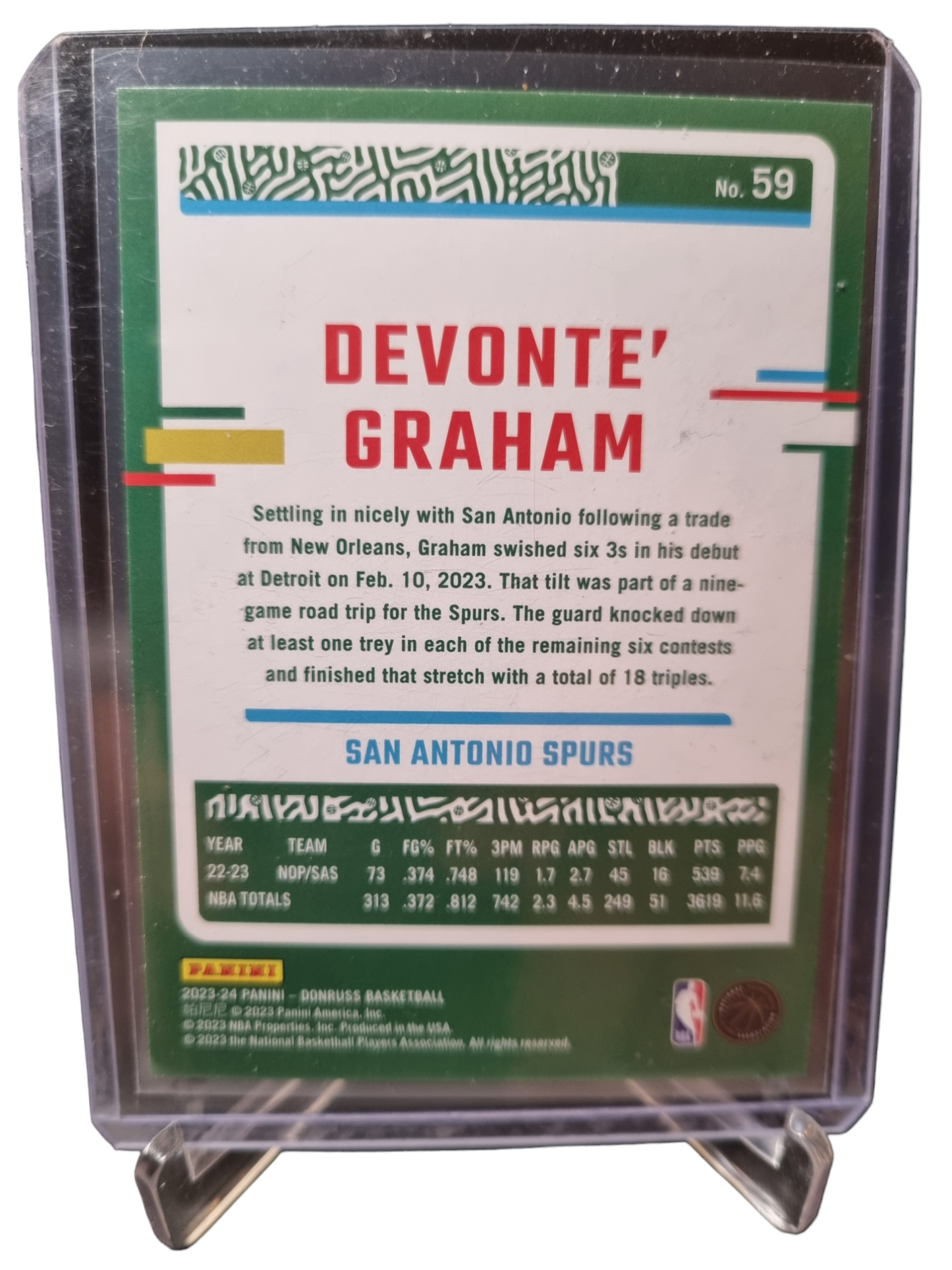 2023-24 Panini Donruss #59 Devonte Graham Press Proof 131/199