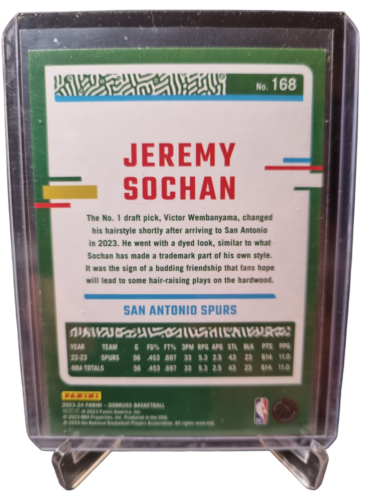 2023-24 Panini Donruss #168 Jeremy Sochan Press Proof