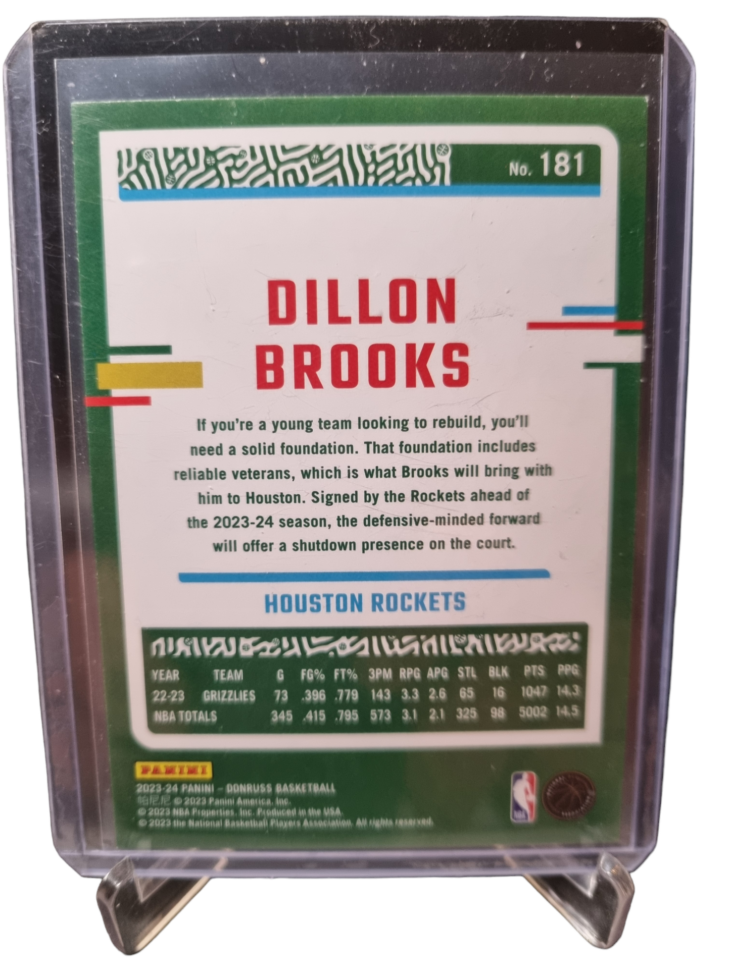 2023-23 Panini Donruss #181 Dillon Brooks Press Proof