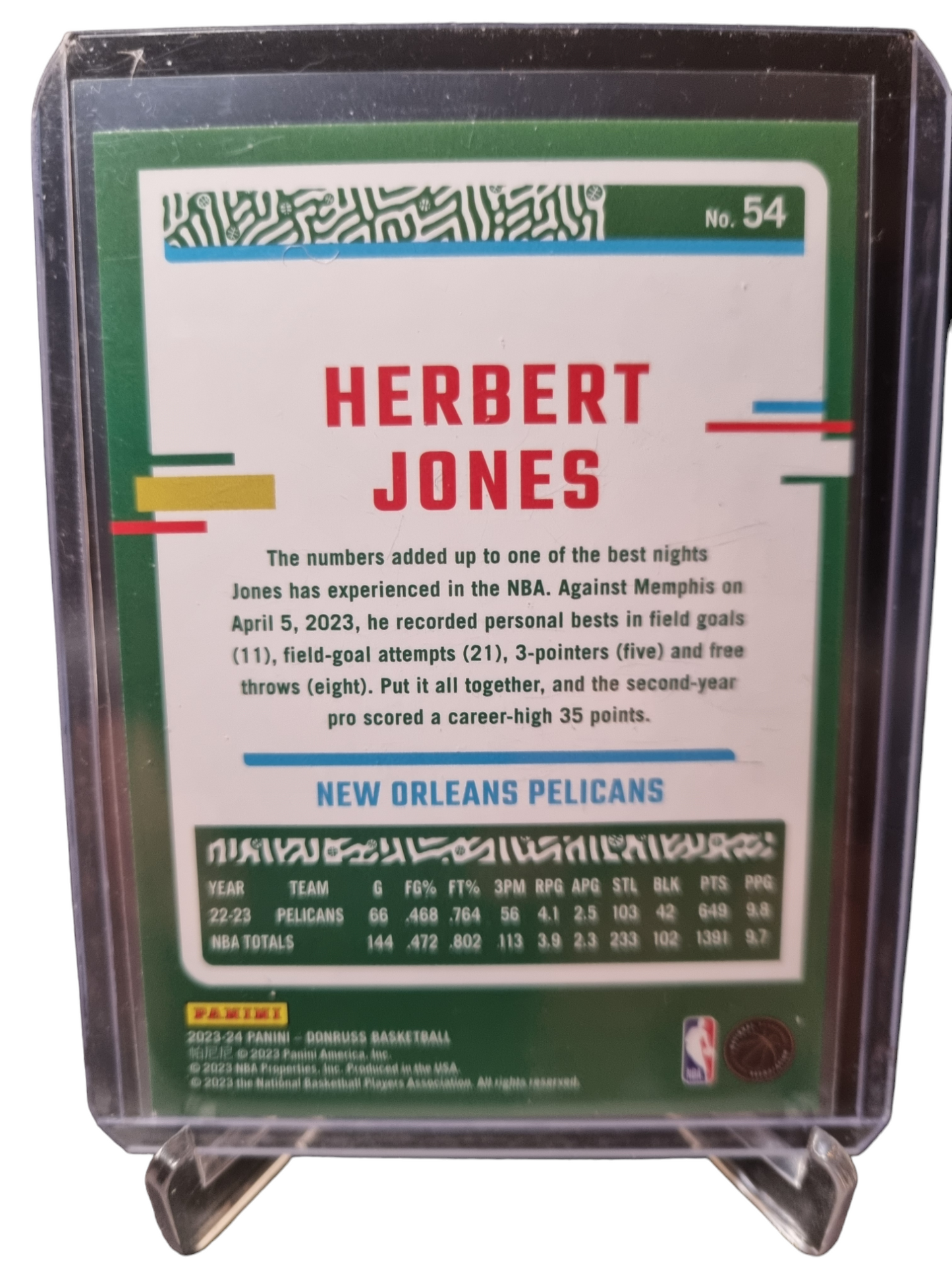 2023-24 Panini Donruss #54 Herbert Jones Press Proof