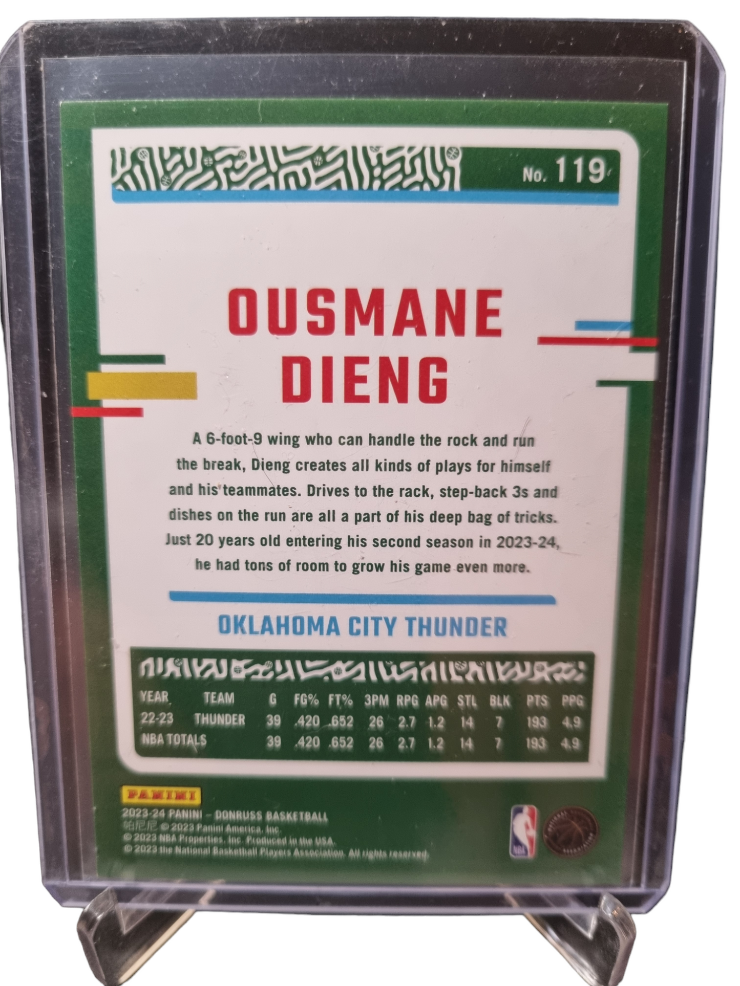 2023-24 Panini Donruss #119 Ousmane Dieng Press Proof