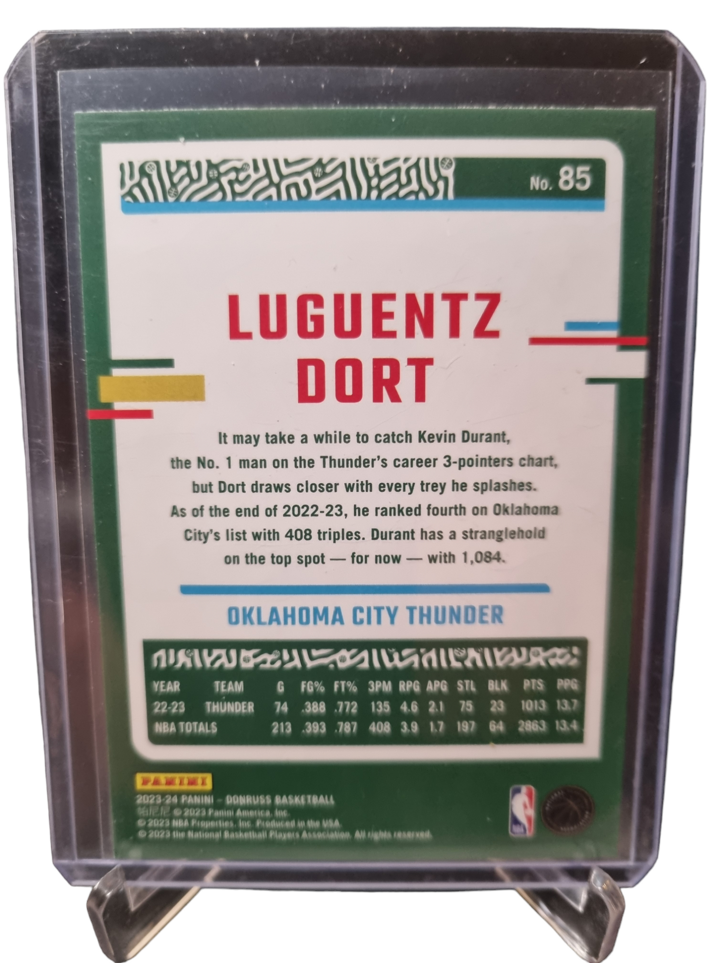 2023-24 Panini Donruss #85 Luguentz Dort Press Proof