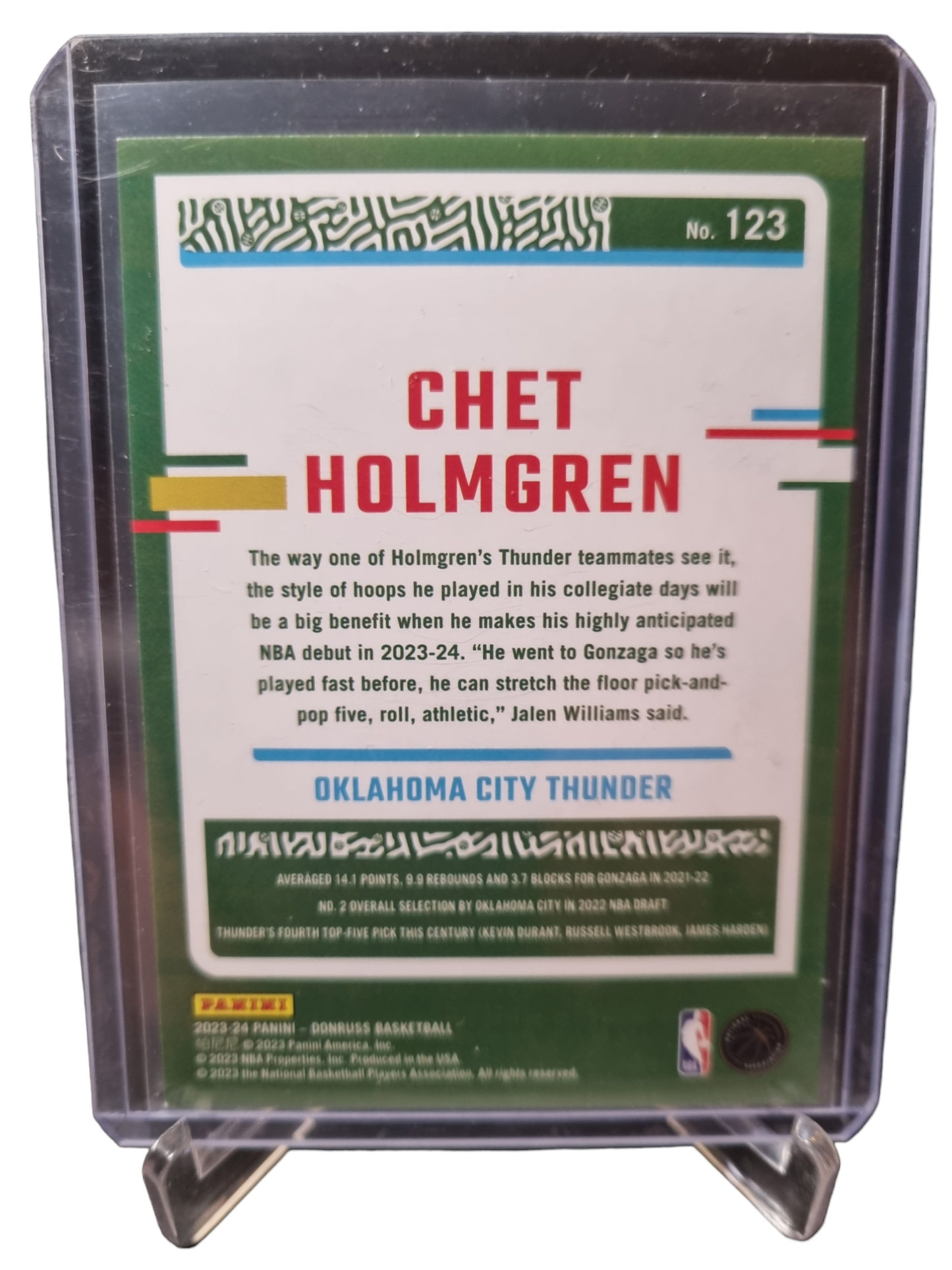 2023-24 Panini Donruss #123 Chet Holmgren Press Proof