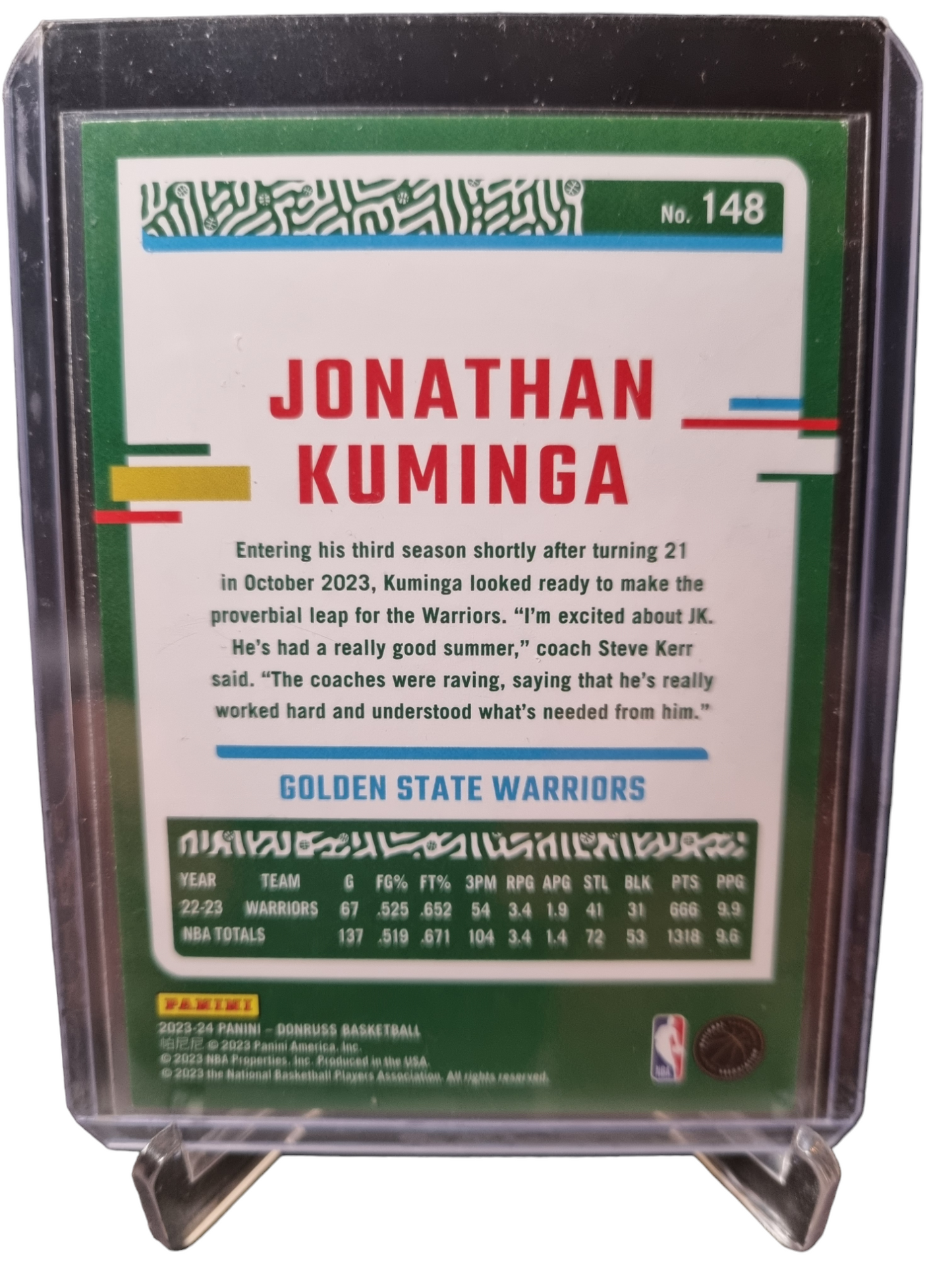 2023-24 Panini Donruss #148 Jonathan Kuminga Press Proof