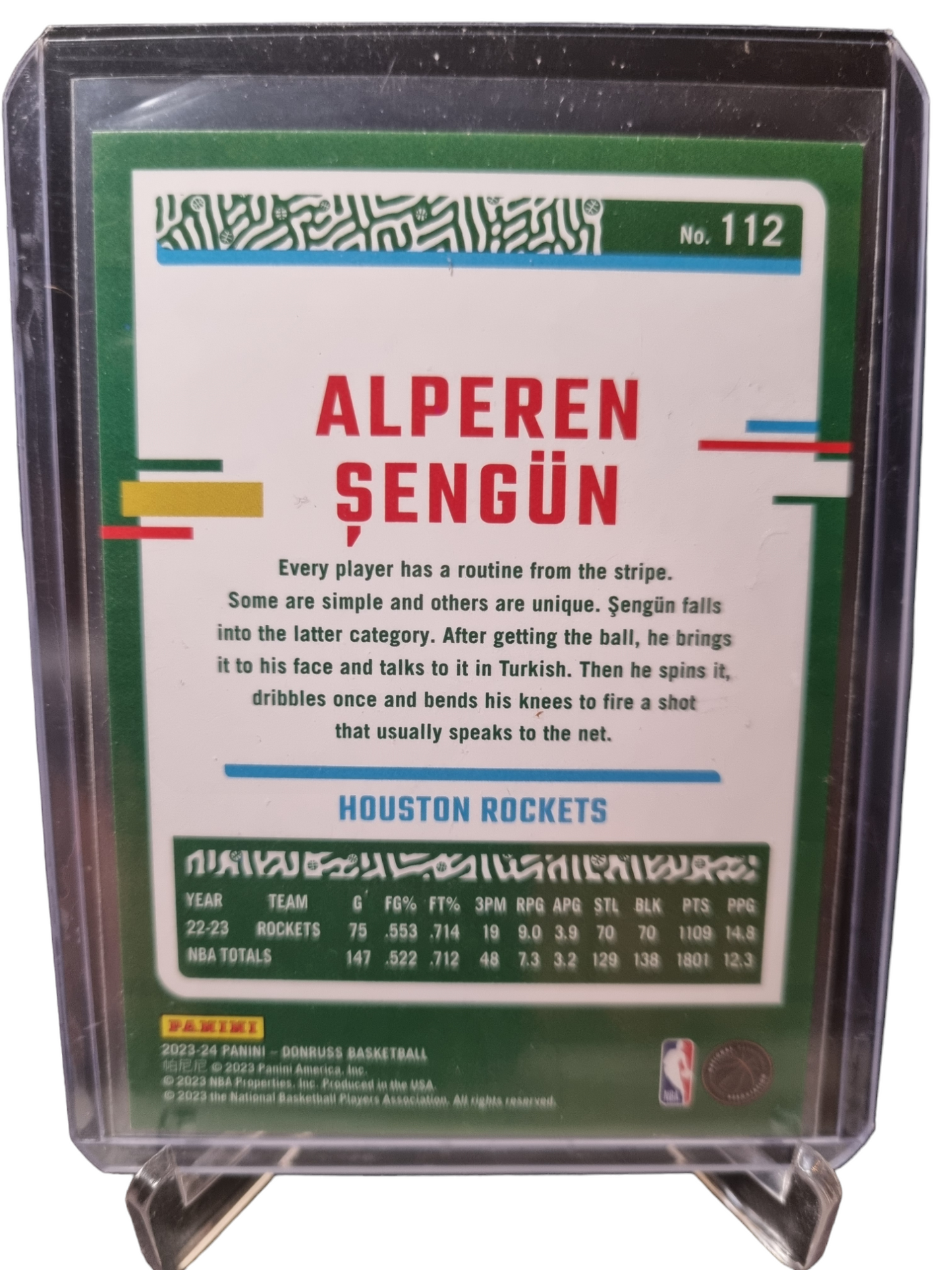 2023-24 Panini Donruss #112 Alperen Sengun Press Proof