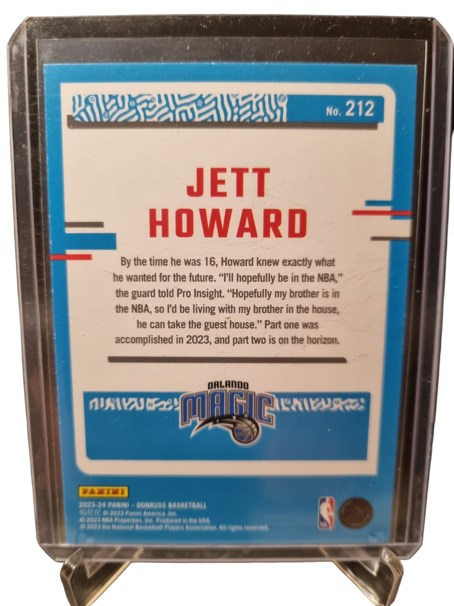 2023-24 Panini Donruss #212 Jett Howard Rated Rookie Press Proof