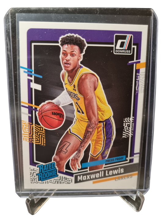 2023-24 Donruss #235 Maxwell Lewis Rated Rookie Press Proof