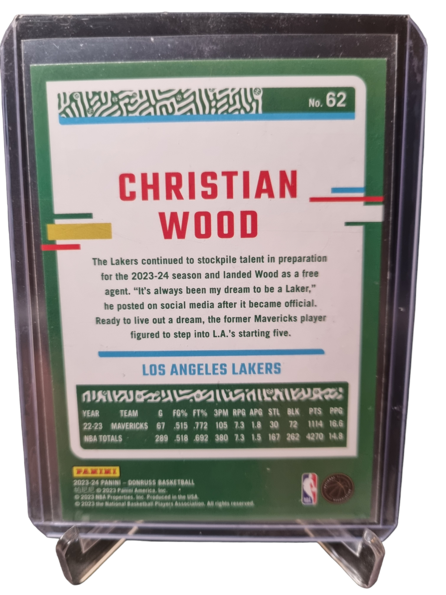 2023-24 Panini Donruss #62 Christian Wood Press Proof