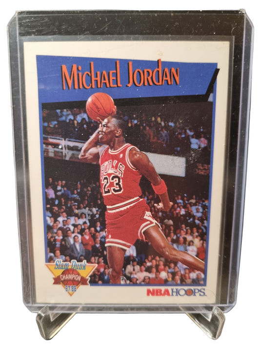 1991 Hoops #IV Michael Jordan Slam Dunk Champion 87-88