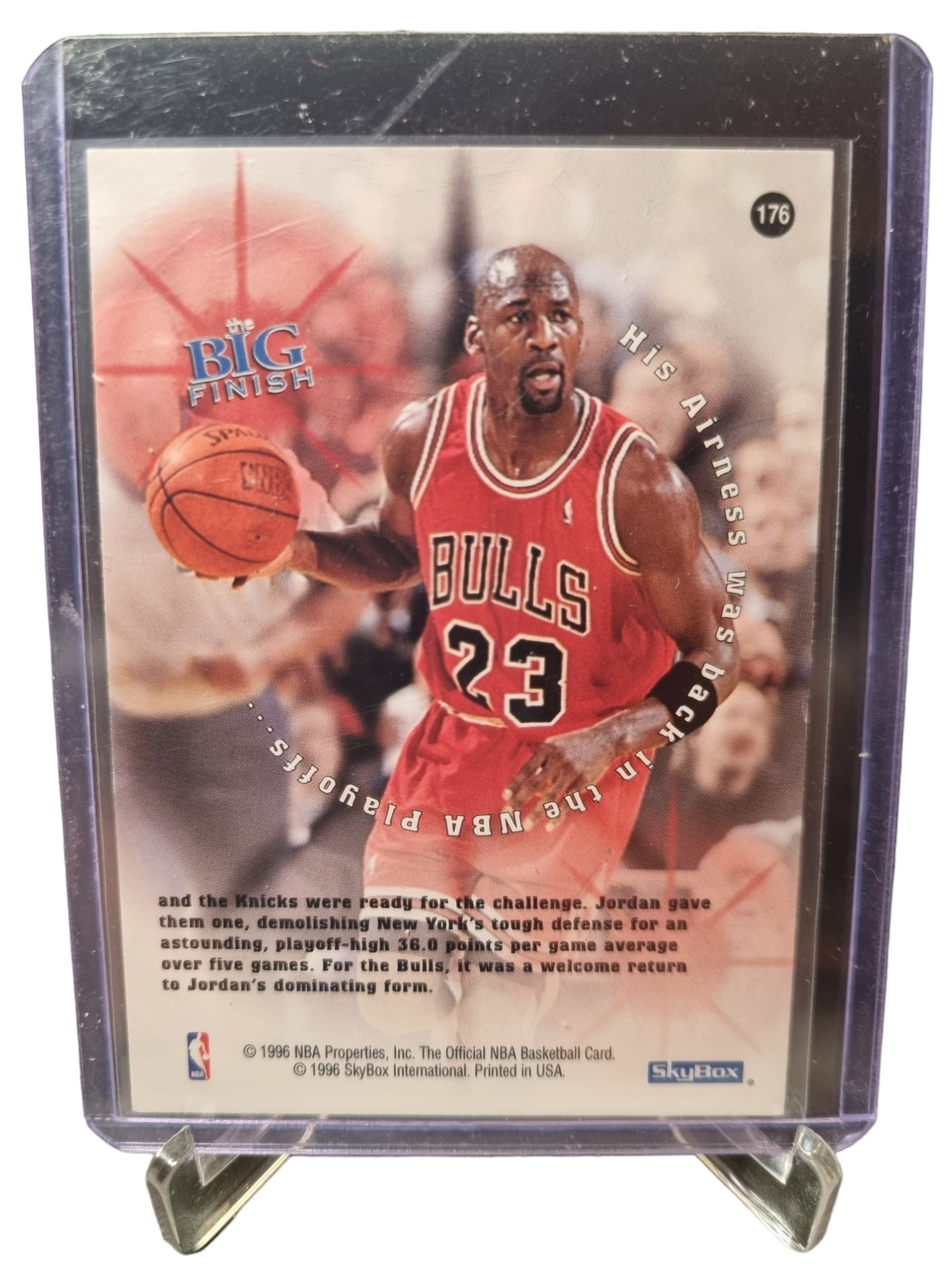 1996 Hoops #176 Michael Jordan The Big Finish