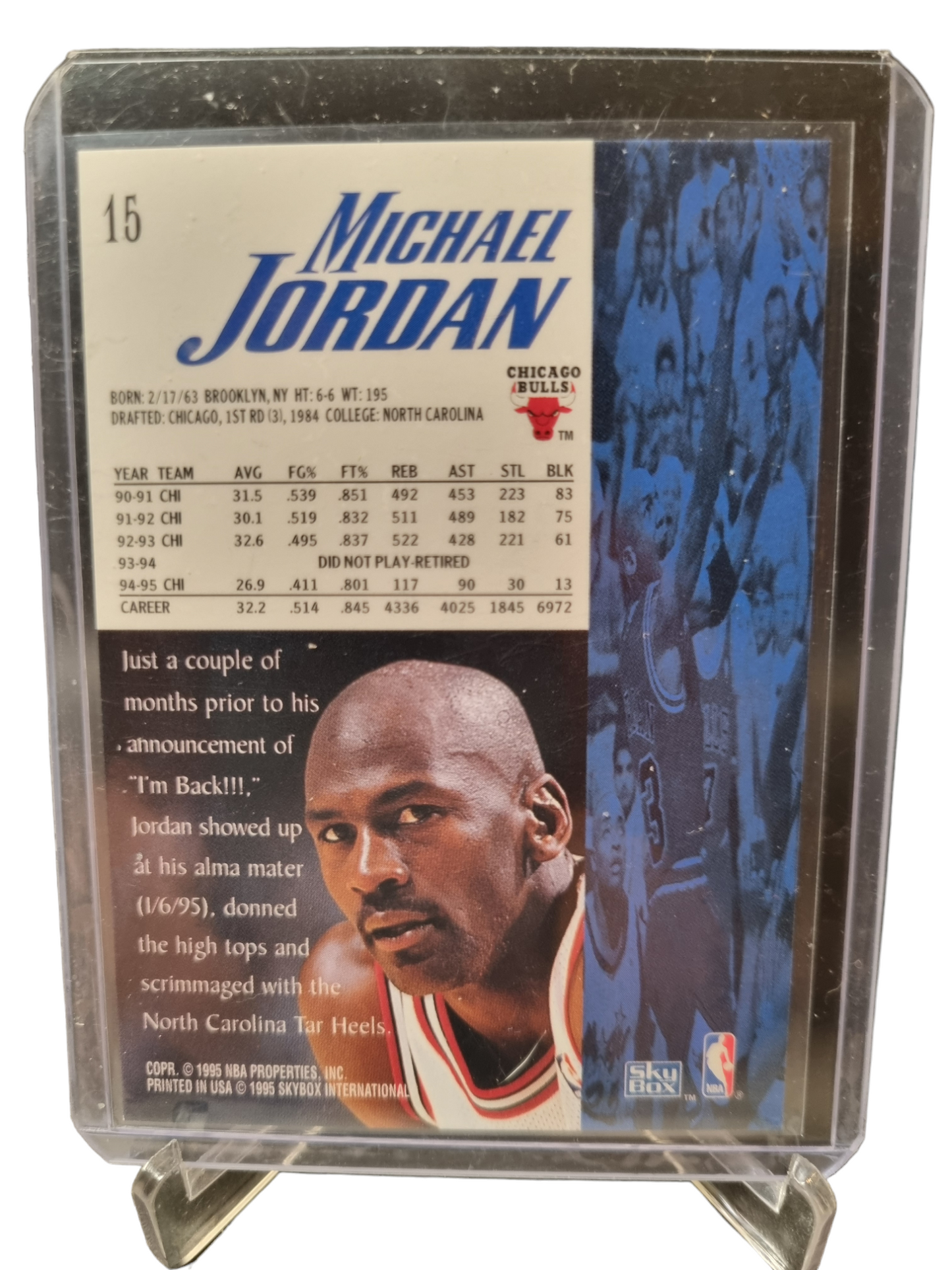 1995 Skybox #15 Michael Jordan