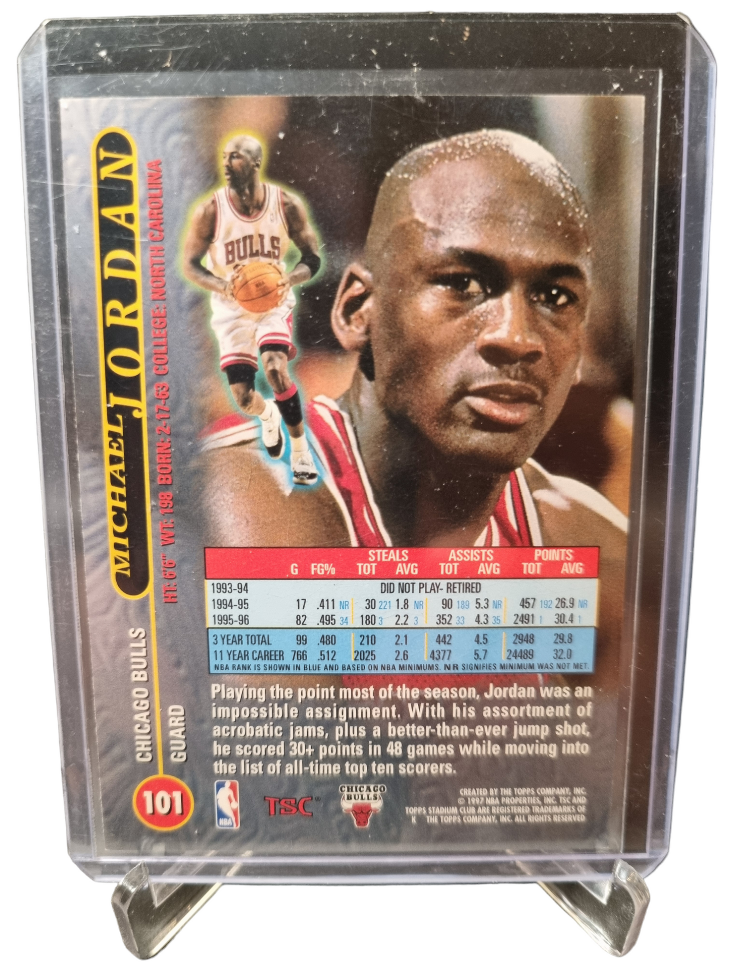 1997 Topps Stadium Club #101 Michael Jordan