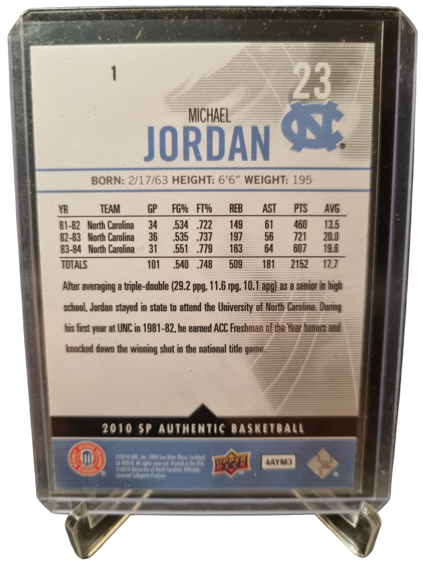 2010 Upper Deck #1 Michael Jordan SP Authentic