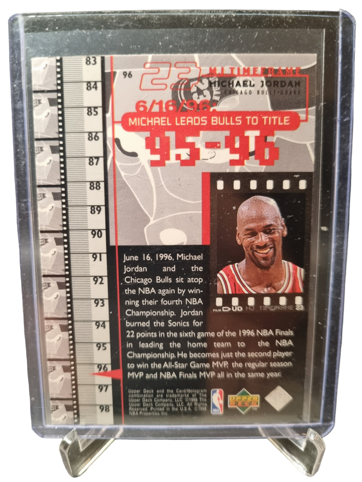 1998 Upper Deck #96 Michael Jordan Michael Leads Bulls To Title