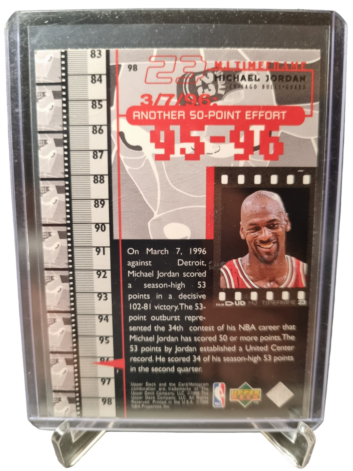 1998 Upper Deck #98 Michael Jordan Another 50-Point Effort