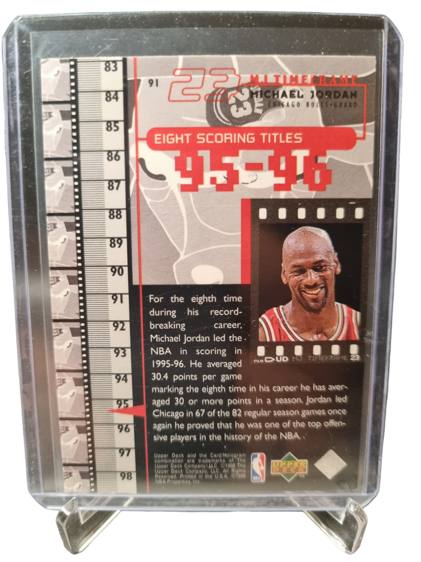 1998 Upper Deck #91 Michael Jordan Eight Scoring Titles