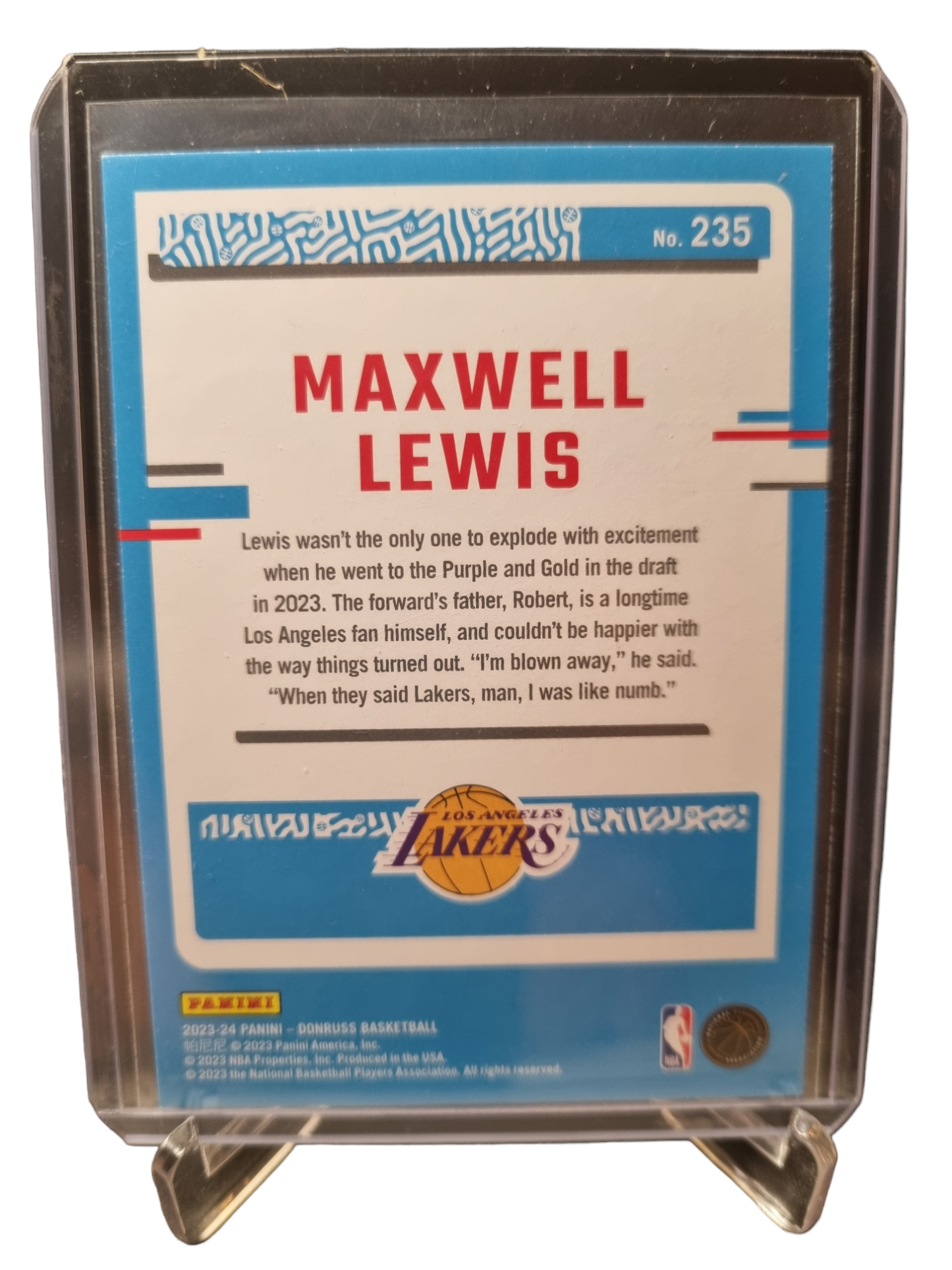 2023-24 Donruss #235 Maxwell Lewis Rated Rookie