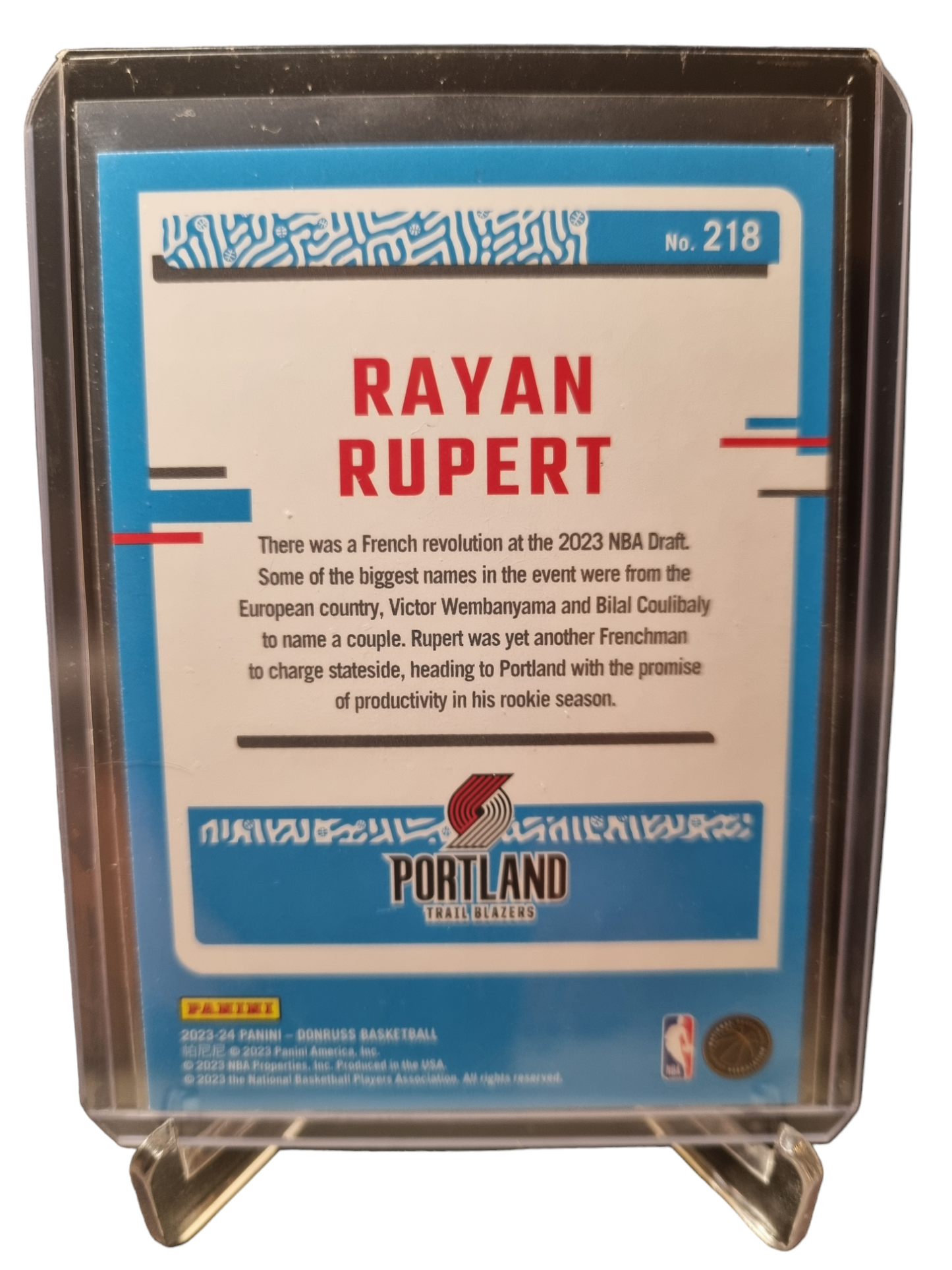 2023-24 Panini Donruss #218 Rayan Rupert Rated Rookie