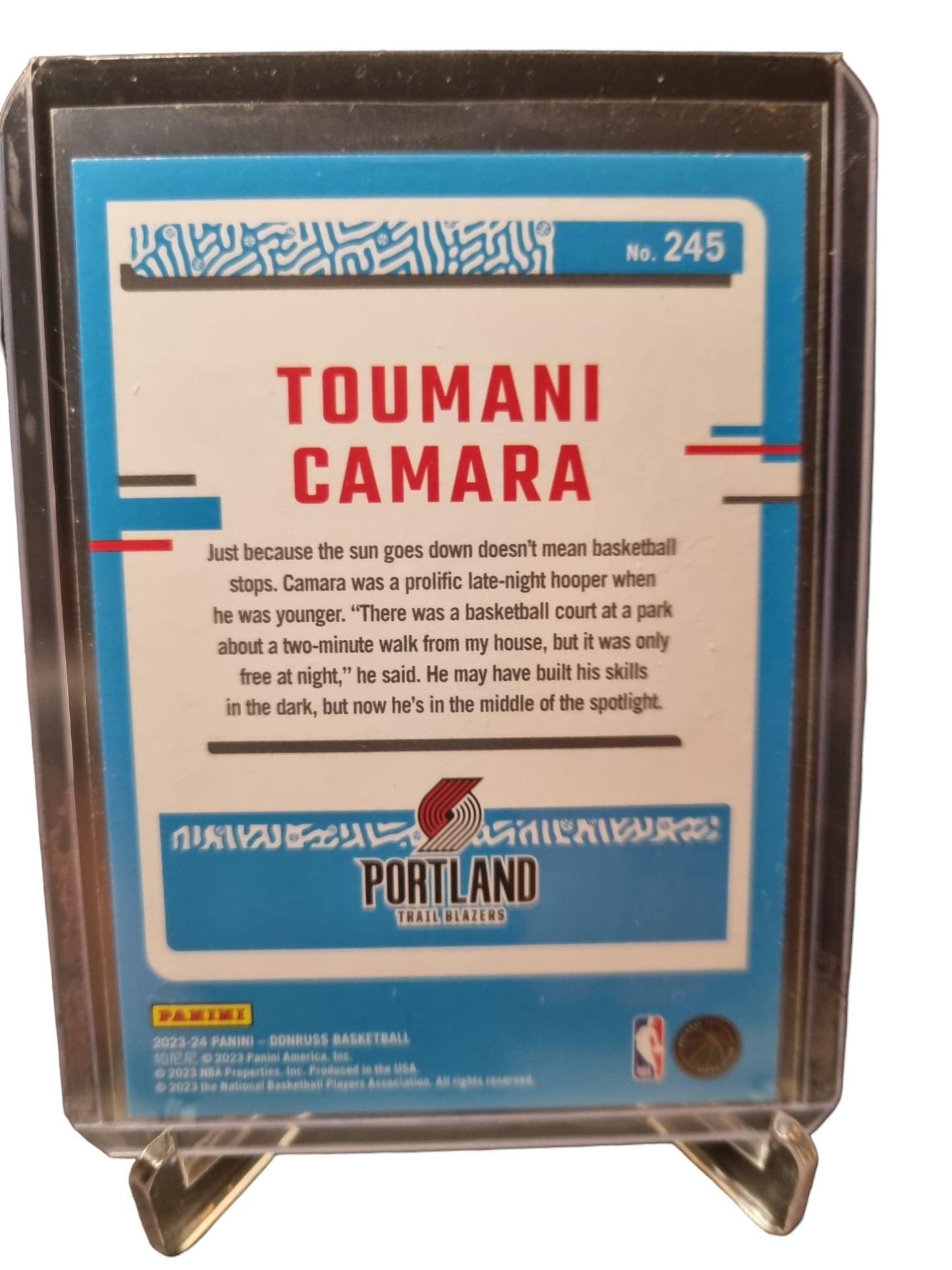 2023-24 Panini Donruss #245 Toumani Camara Rated Rookie