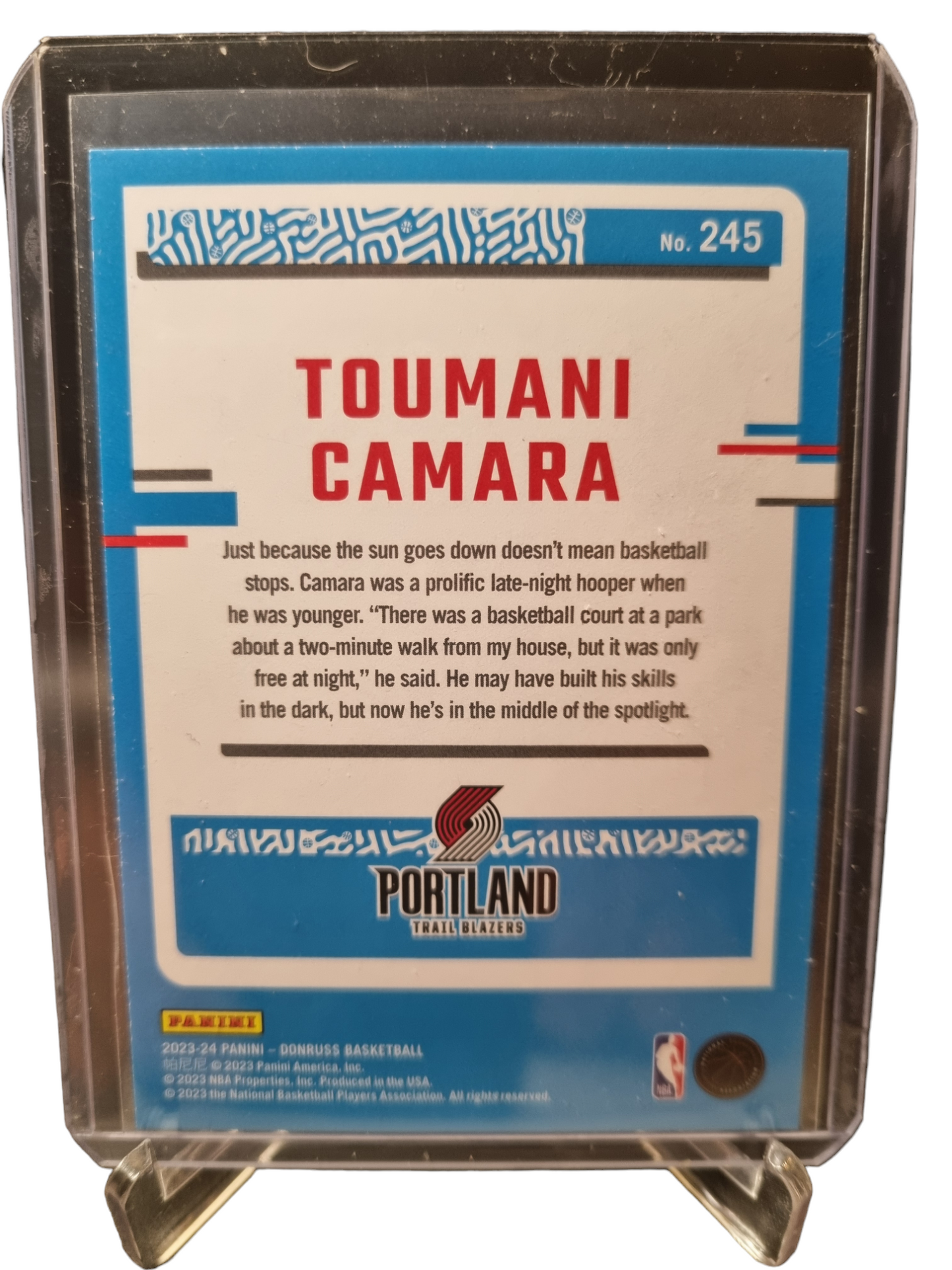 2023-24 Panini Donruss #245 Toumani Camara Rated Rookie Press Proof