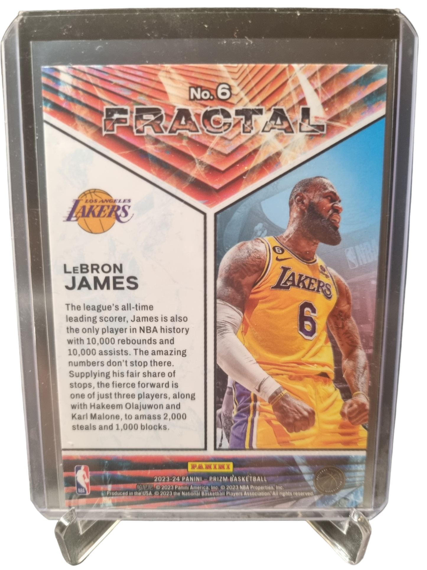 2023-24 Panini Prizm #6 Lebron James Fractal