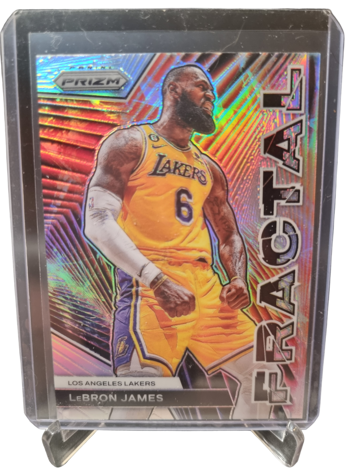 2023-24 Panini Prizm #6 Lebron James Fractal Silver Prizm