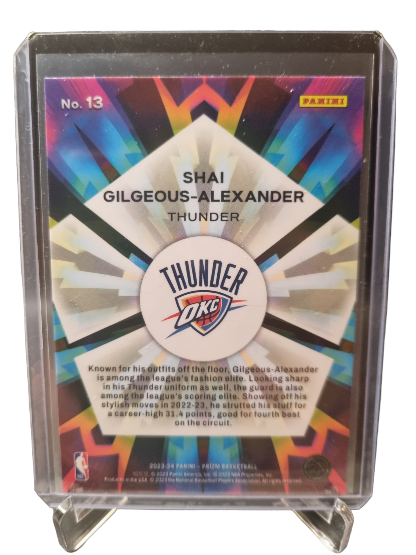 2023-24 Panini Prizm #13 Shai Gilgeous-Alexander Kaleidoscopic