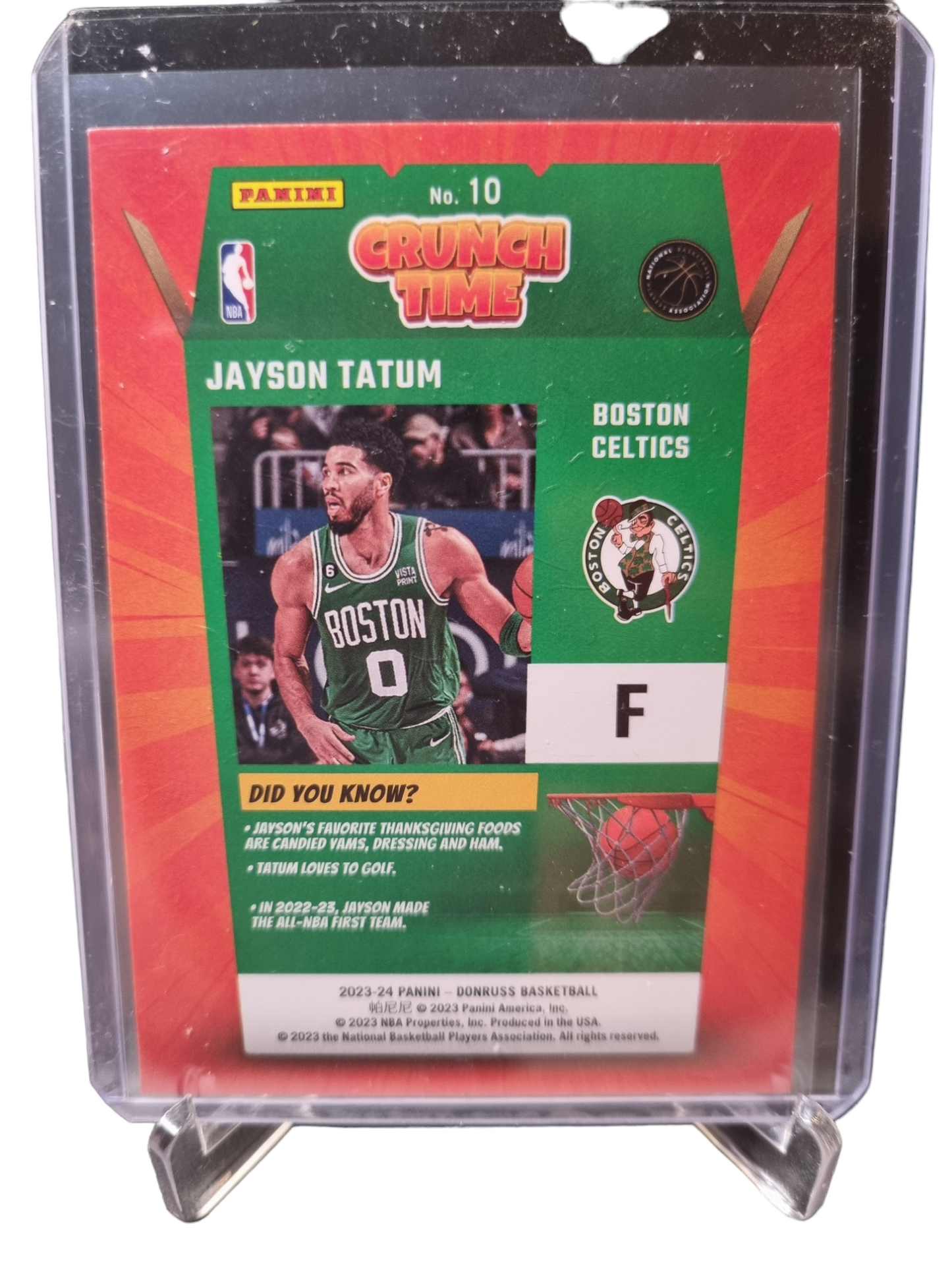 2023-24 Panini Donruss #10 Jayson Tatum Crunch Time