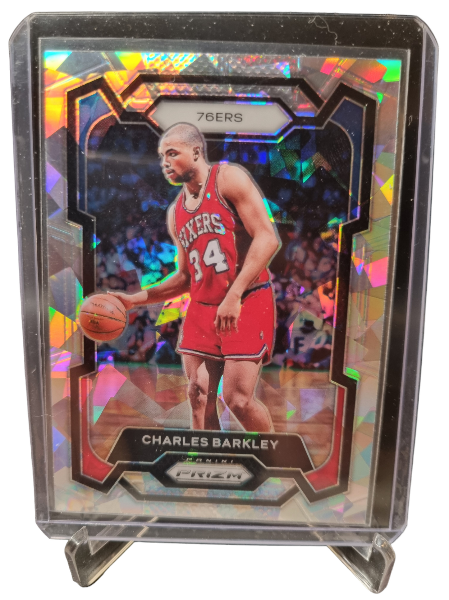 2023-24 Panini Prizm #180 Charles Barkley Cracked Ice Prizm