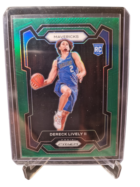 2023-24 Panini Prizm #163 Dereck Lively II Rookie Card Green Prizm