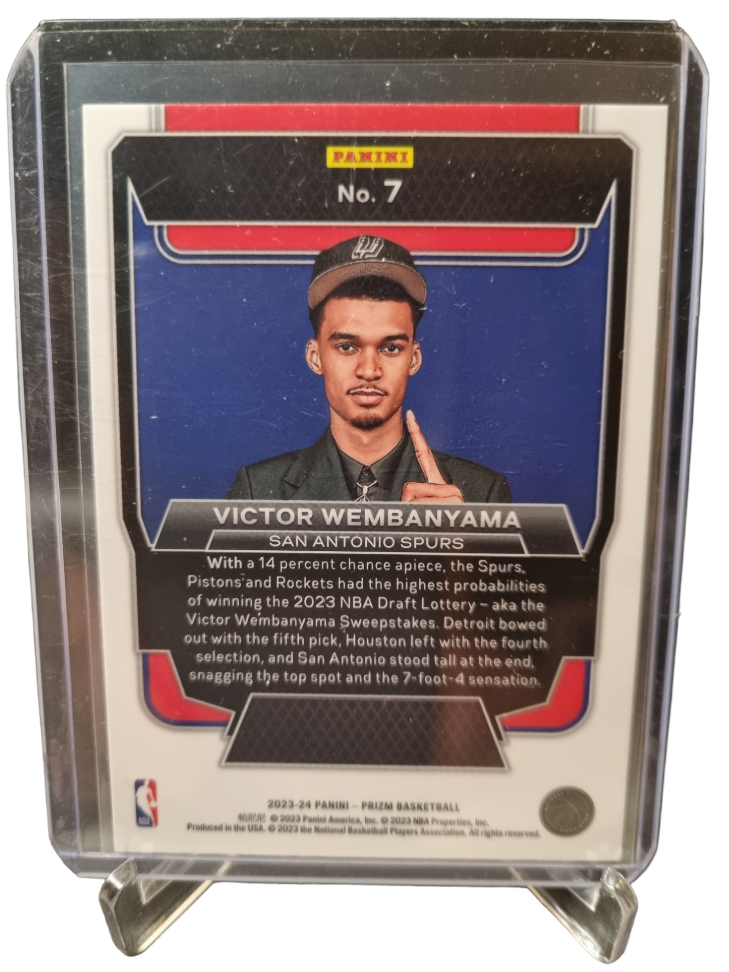 2023-24 Prizm #7 Victor Wembanyama Rookie Card Luck Of The Lottery