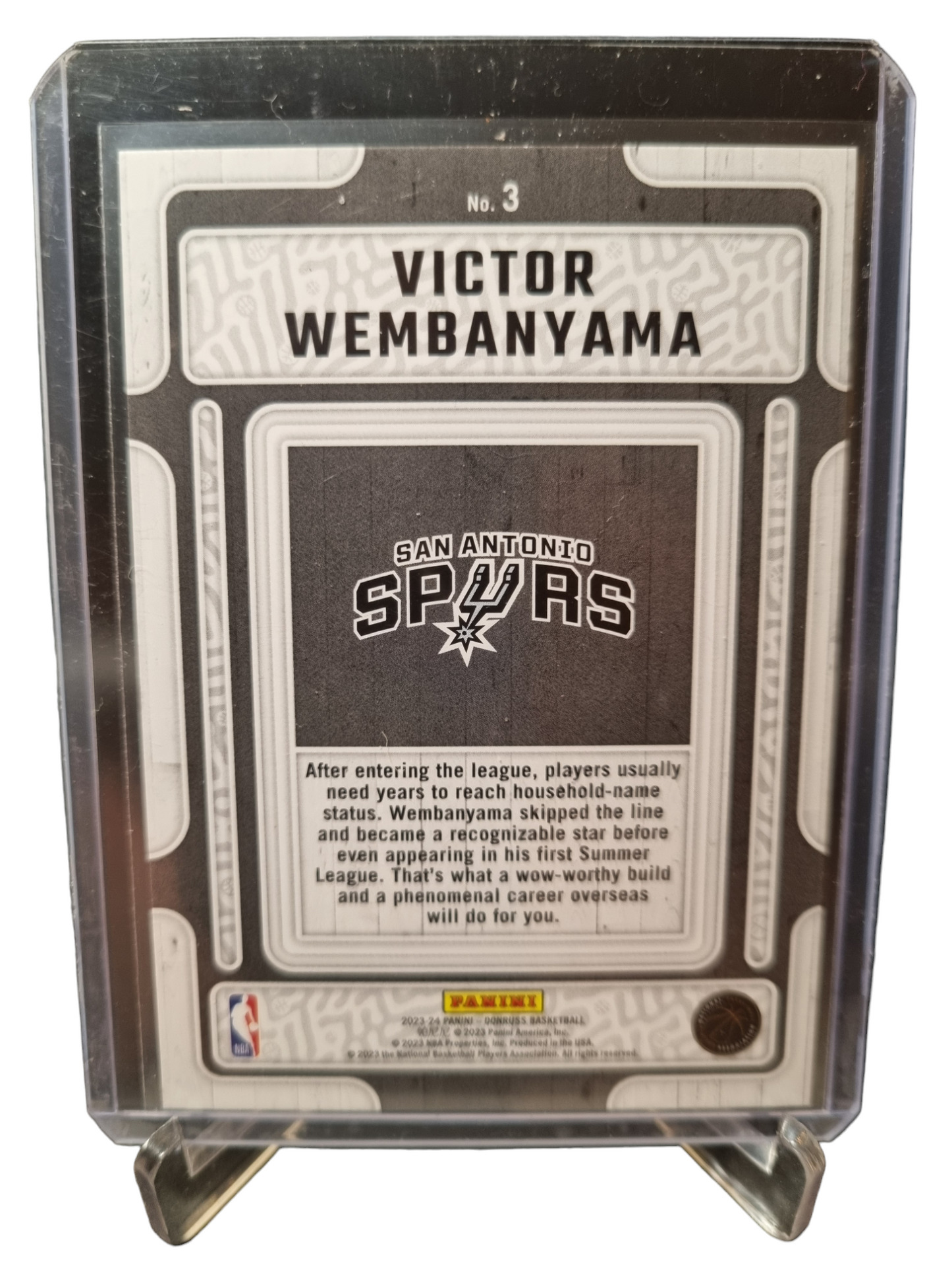 2023-24 Donruss #3 Victor Wembanyama Rookie Card Hardwood Masters Gold Press Proof