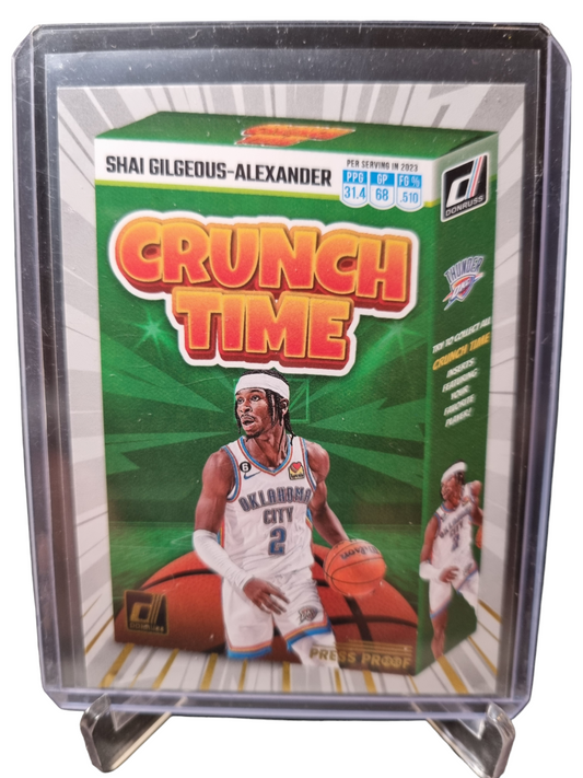 2023-24 Panini Donruss #13 Shai Gilgeous-Alexander Crunch Time Gold Press Proof