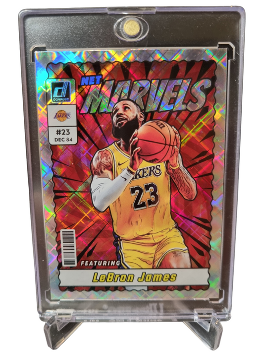 2023-24 Panini Donruss #9 Lebron James Net Marvels Diamond Holo Donruss Exclusive SSP