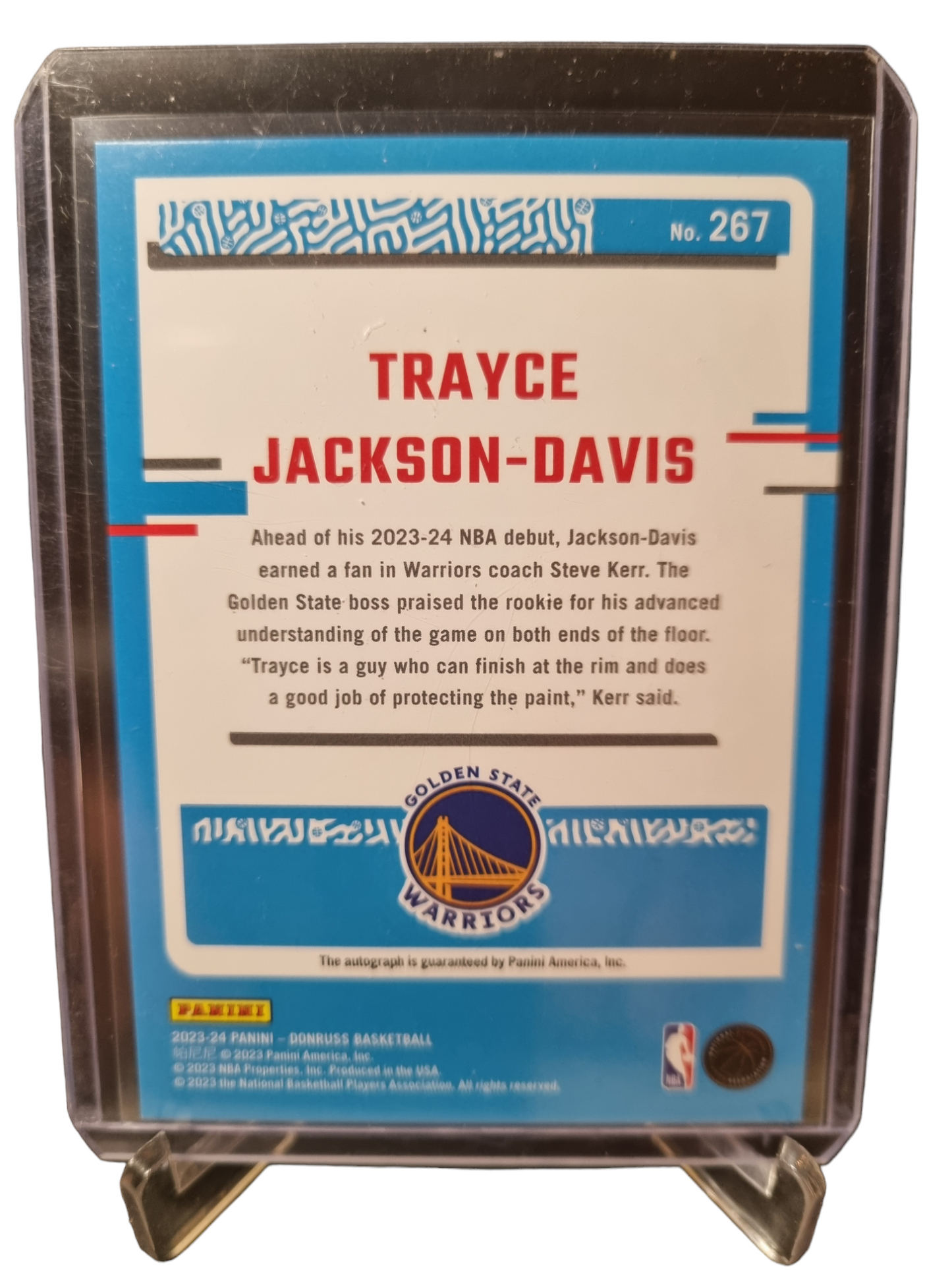 2023-24 Panini Donruss Choice #267 Trayce Jackson-Davis Rated Rookie Autograph