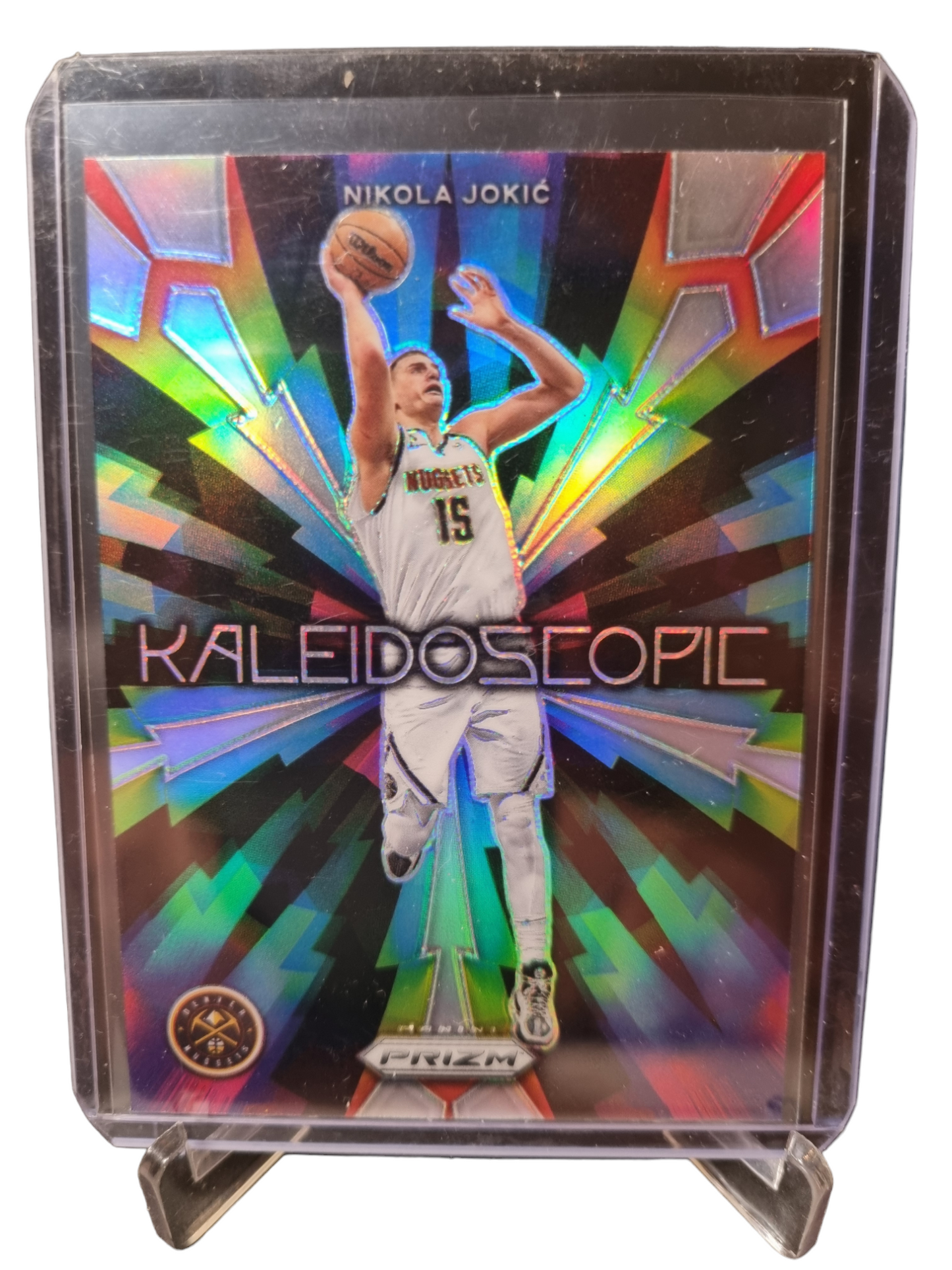 2023-24 Panini Prizm #8 Nikola Jokic Kaleidoscopic Silver Prizm