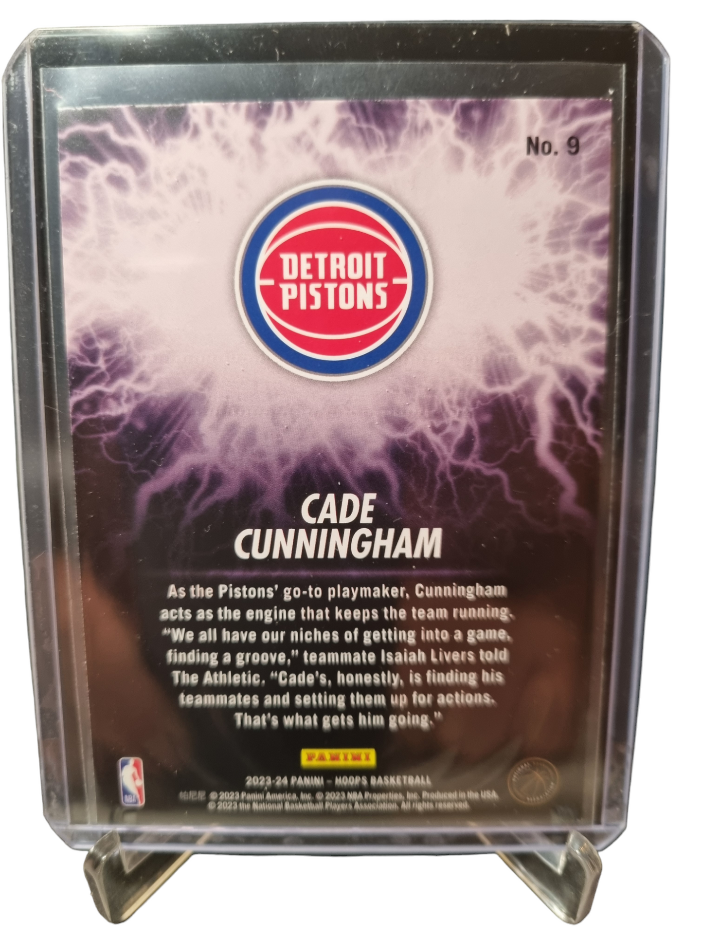 2023-24 Panini Hoops #9 Cade Cunningham High Voltage Holo