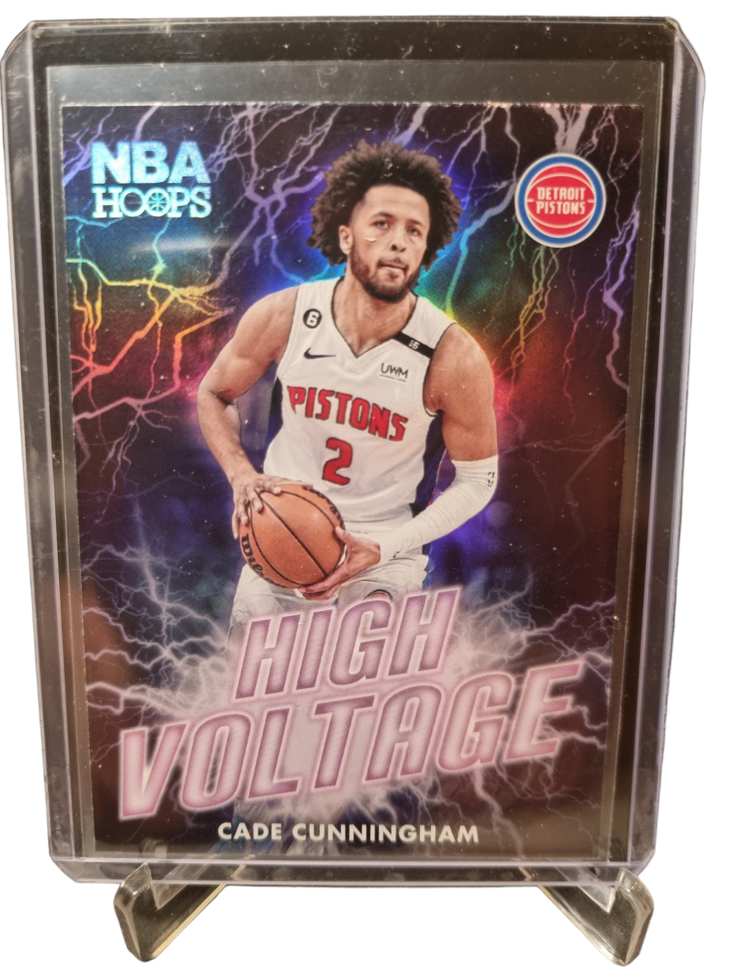 2023-24 Panini Hoops #9 Cade Cunningham High Voltage Holo